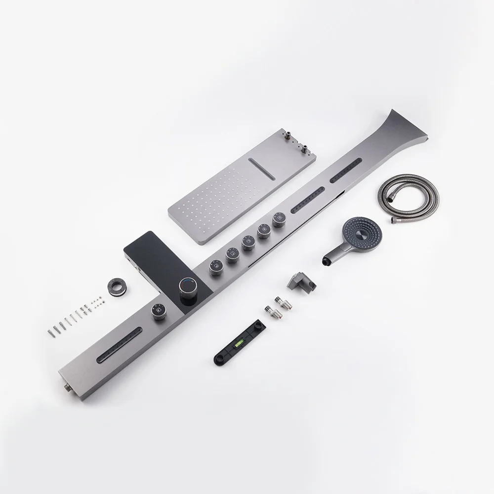 Shower Set Household Screen Wall-mounted Device Back Massage Jet Rain Shower Panel
Shower Set Household Screen Wall-mounted Device Back Massage Jet Rain Shower Panel