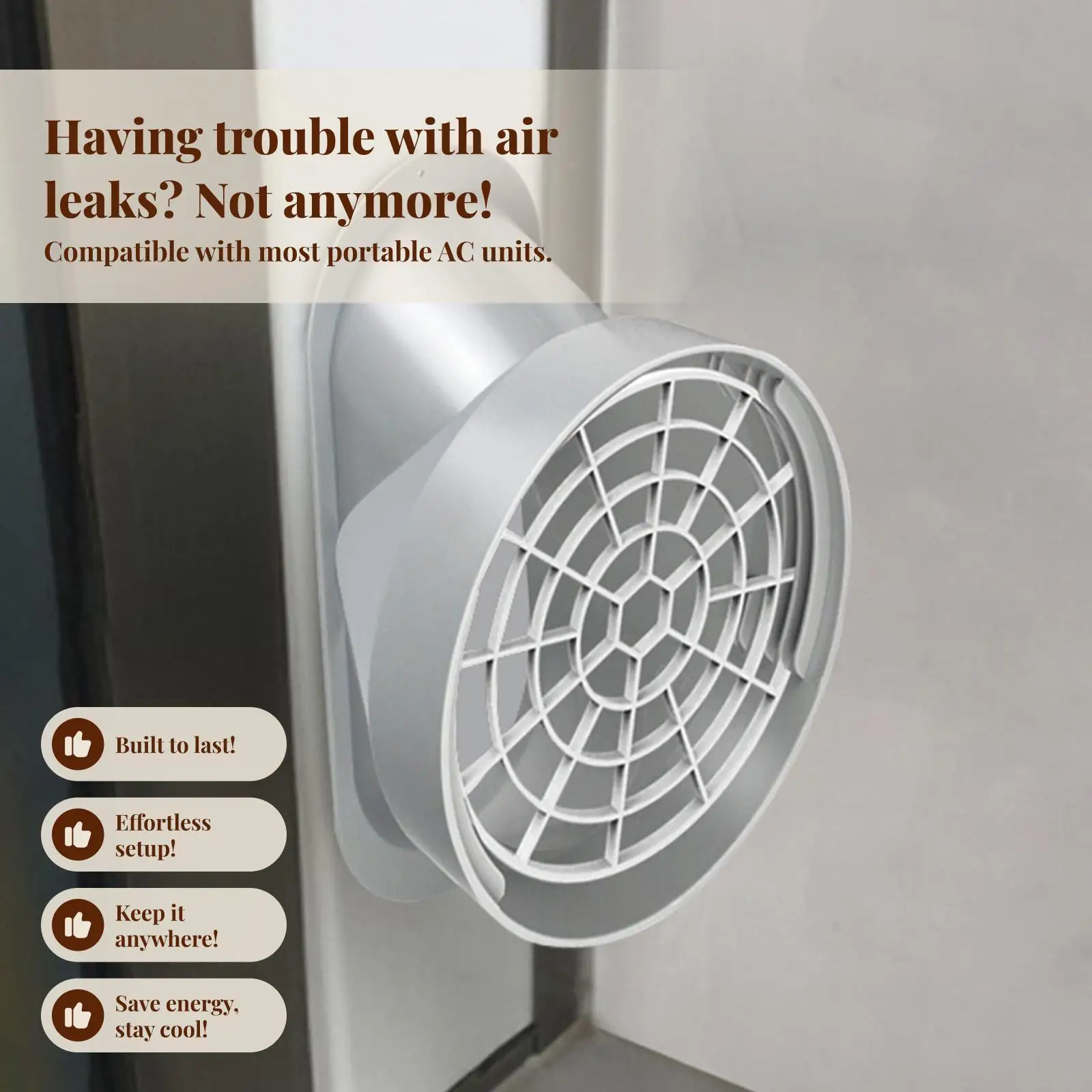 Portable Air Conditioning Exhaust Hose Coupler Universal Fit Wall Mount Round Tube Adapter Window Adapter Air Conditioning Parts
Portable Air Conditioning Exhaust Hose Coupler Universal Fit Wall Mount Round Tube Adapter Window Adapter Air Conditioning Parts