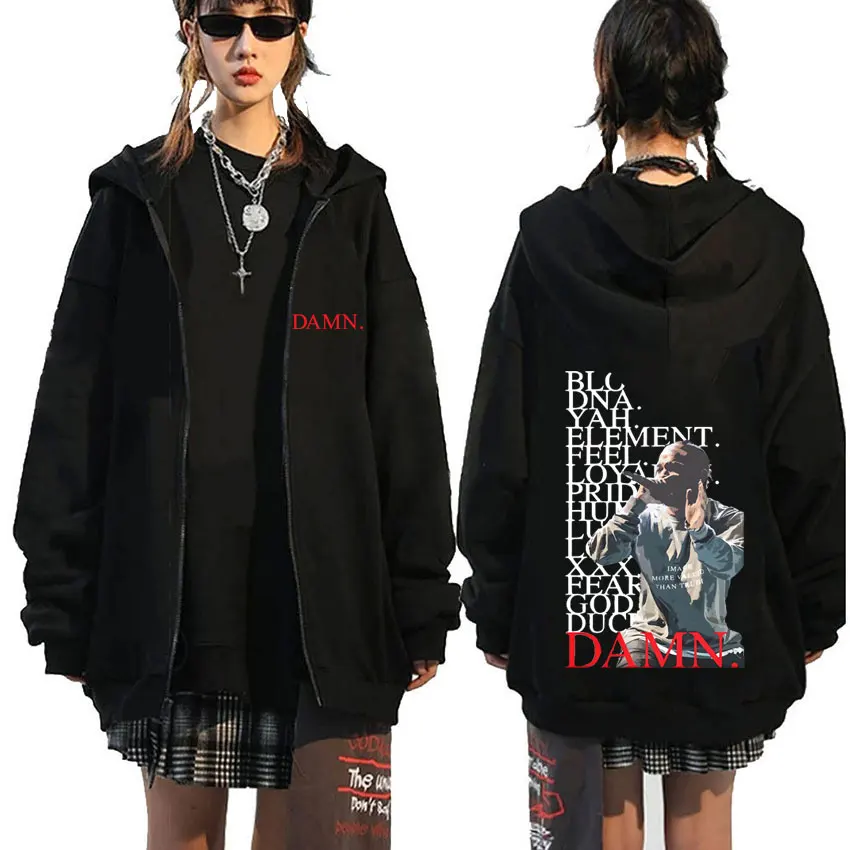 Rapper Kendrick Lamar DAMN Graphic Zipper Hoodie Male Vintage Zip Up Jacket Men Women Hip Hop Oversized Fleece Zip Up Sweatshirt
Rapper Kendrick Lamar DAMN Graphic Zipper Hoodie Male Vintage Zip Up Jacket Men Women Hip Hop Oversized Fleece Zip Up Sweatshirt