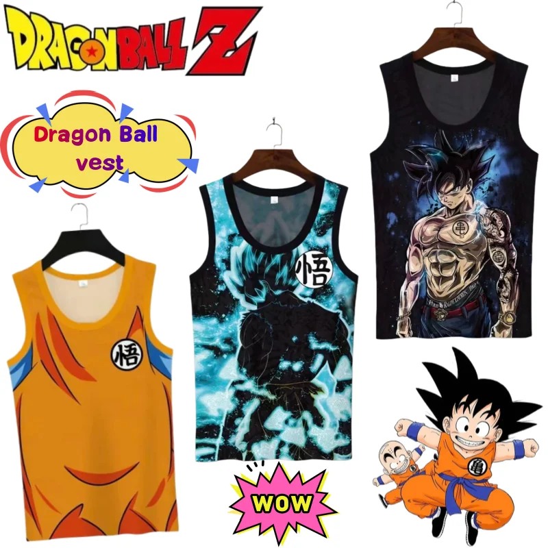 Dragon Ball Son Goku Sleeveless T-shirt High Color Value Cool Printed Creative Men Casual Breathable Sports Thin Waistcoat Vest
Dragon Ball Son Goku Sleeveless T-shirt High Color Value Cool Printed Creative Men Casual Breathable Sports Thin Waistcoat Vest