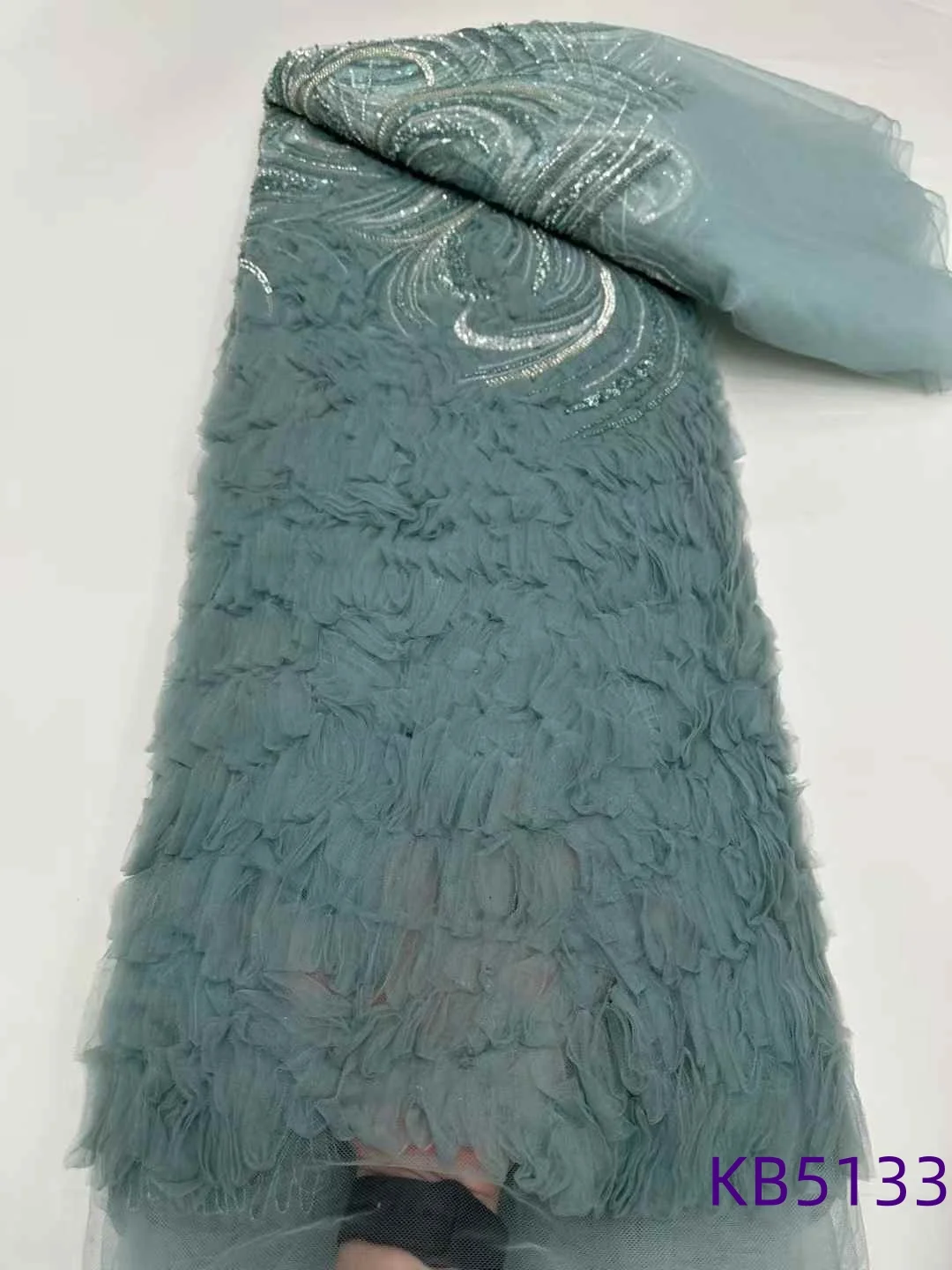 Новейшая кружевная ткань с зелеными бусинами, 5 ярдов, африканская ткань с блестками, кружево высокого качества, 2025 г., белое тюлевое кружево с бисером для шитья KB5133 
Новейшая кружевная ткань с зелеными бусинами, 5 ярдов, африканская ткань с блестками, кружево высокого качества, 2025 г., белое тюлевое кружево с бисером для шитья KB5133