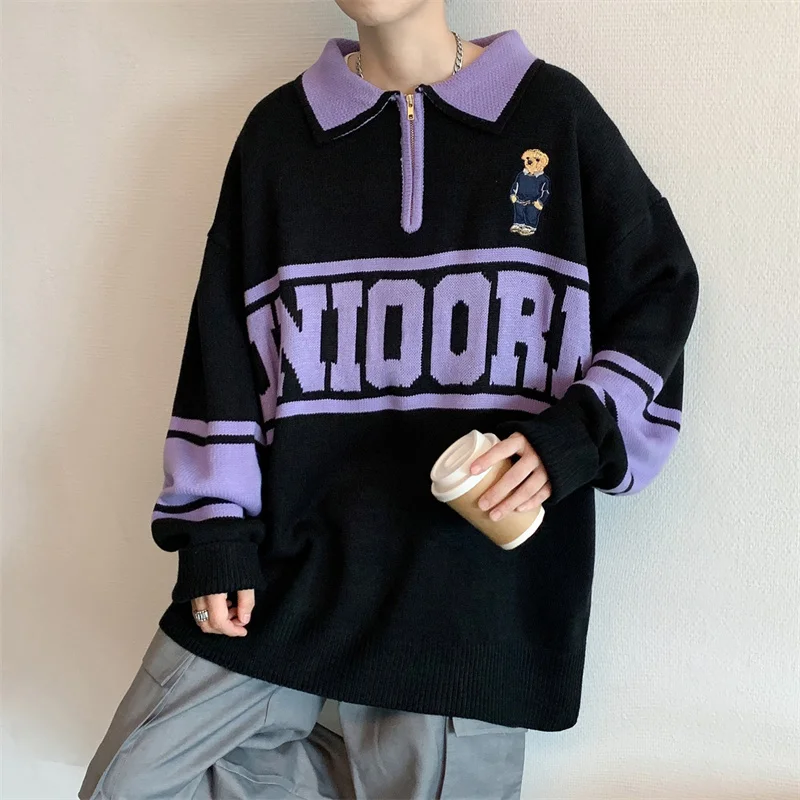 Loose Knitted Sweater Men's Japanese College Sle Trendy Oversize Sweater Letter Embroidery Couple Matching round Ne
Loose Knitted Sweater Men's Japanese College Sle Trendy Oversize Sweater Letter Embroidery Couple Matching round Ne