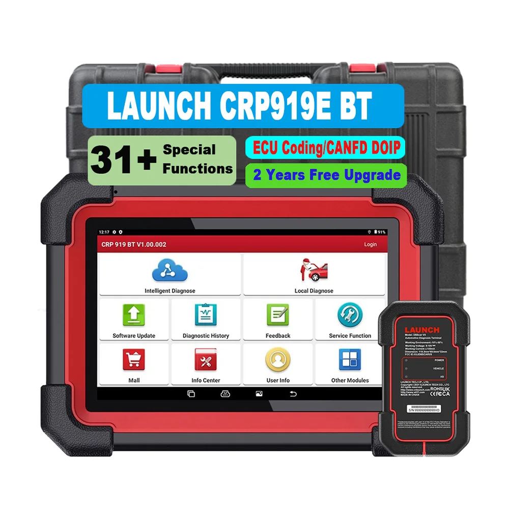 LAUNCH CRP919E BT All-System OBD2 Scanner Car Diagnostic Tools for ECU Coding Engine Analyzer CANFD DIOP Code Reader
LAUNCH CRP919E BT All-System OBD2 Scanner Car Diagnostic Tools for ECU Coding Engine Analyzer CANFD DIOP Code Reader
