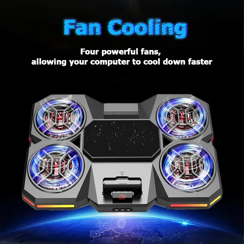 Laptop Cooler Stand 21 Inch Semiconductor Cooling Quad Core Fan LED Screen Display Suitable for Laptop Accessories Radiator
Laptop Cooler Stand 21 Inch Semiconductor Cooling Quad Core Fan LED Screen Display Suitable for Laptop Accessories Radiator