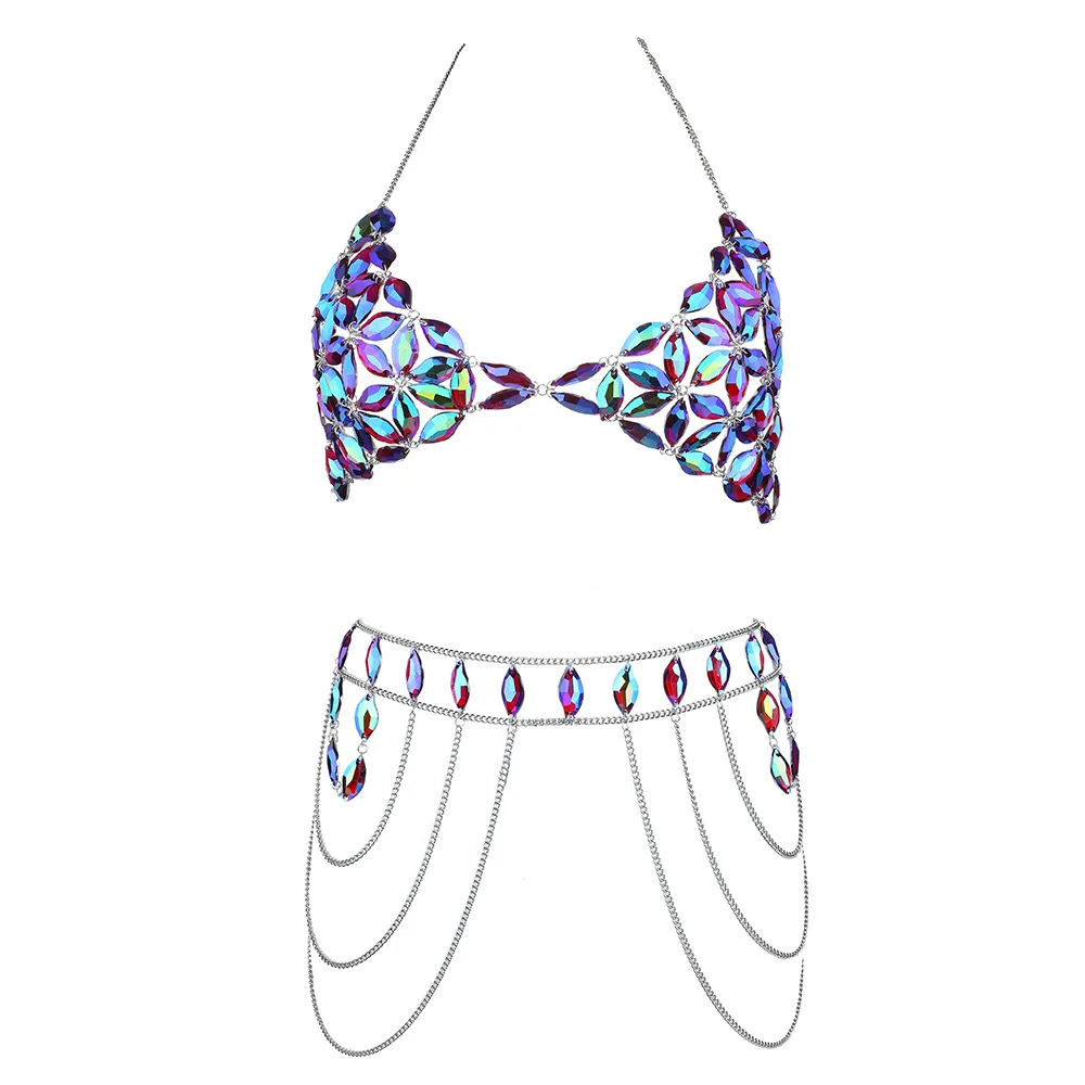 Sexy Body Chain For Women Crystal Tassel Sling Tops Bikini Set Beach Bra Chain With Waist Chain Body Jewelry Festival Clothing
Sexy Body Chain For Women Crystal Tassel Sling Tops Bikini Set Beach Bra Chain With Waist Chain Body Jewelry Festival Clothing