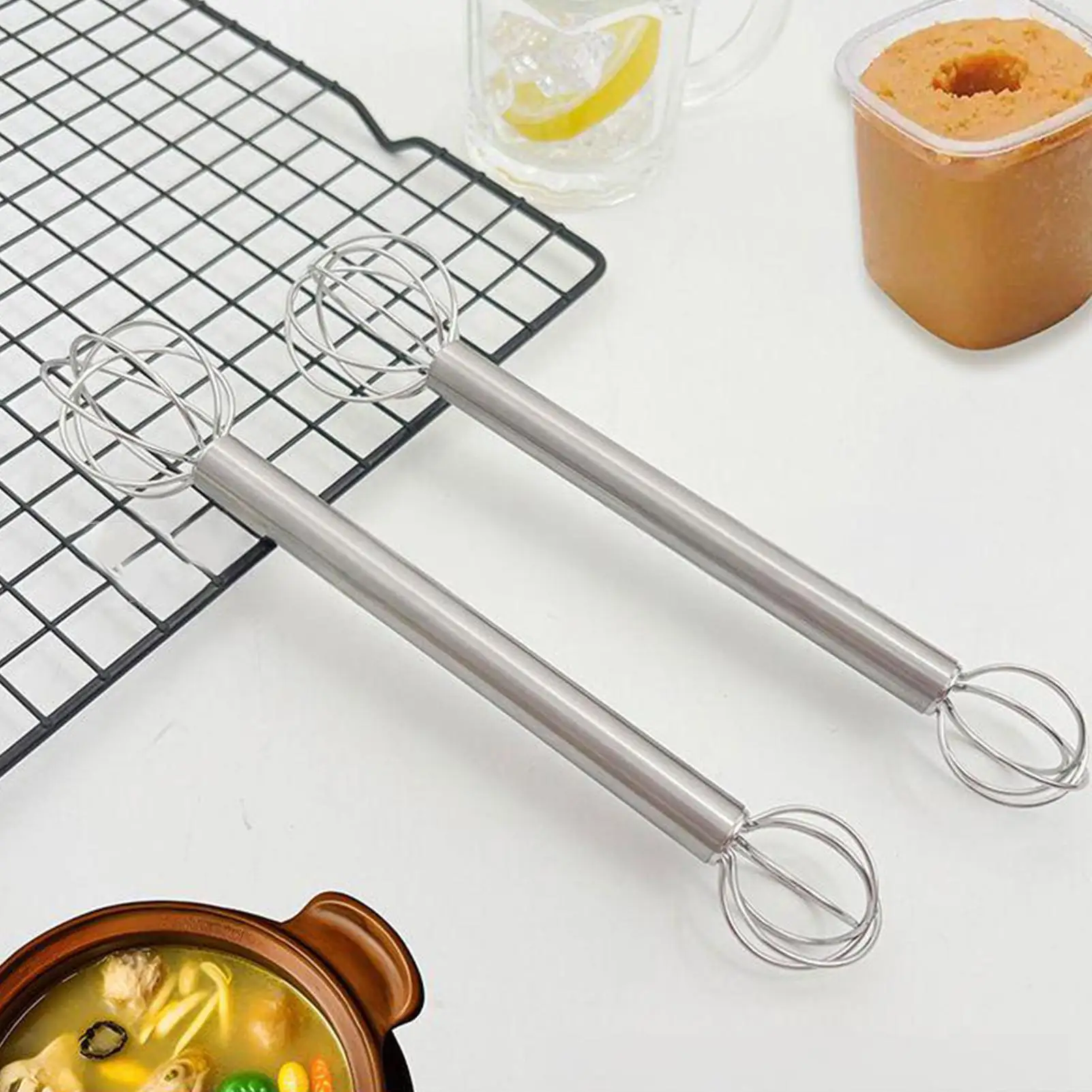 Miso Muddler Handheld Cream Whipper Cream Whisk Mixer Ergonomic Blender Japanese Mixing Tool for Home Kitchen Cooking Stirring
Miso Muddler Handheld Cream Whipper Cream Whisk Mixer Ergonomic Blender Japanese Mixing Tool for Home Kitchen Cooking Stirring