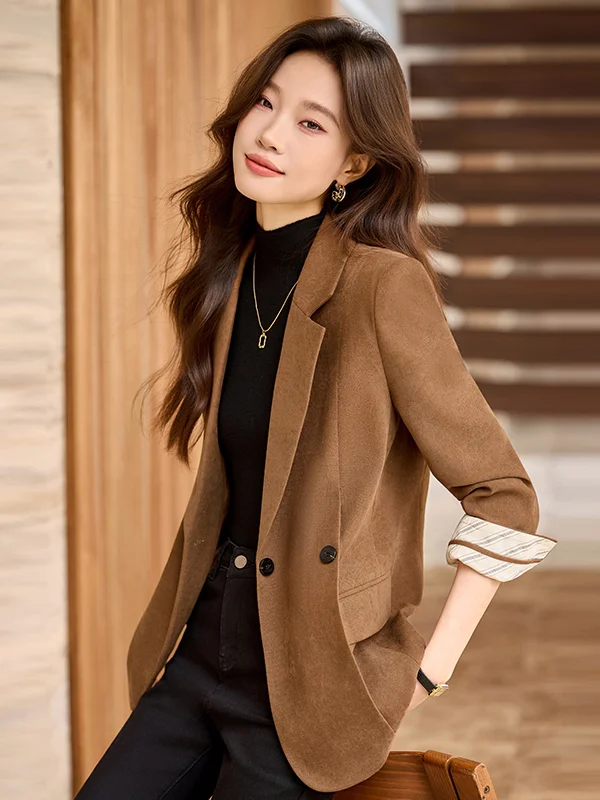 Long Sleeve Women's Career Suit Jacket Spring Autumn New Design Flip Cuff Loose Commute Professional Polyester Casual Business
Long Sleeve Women's Career Suit Jacket Spring Autumn New Design Flip Cuff Loose Commute Professional Polyester Casual Business