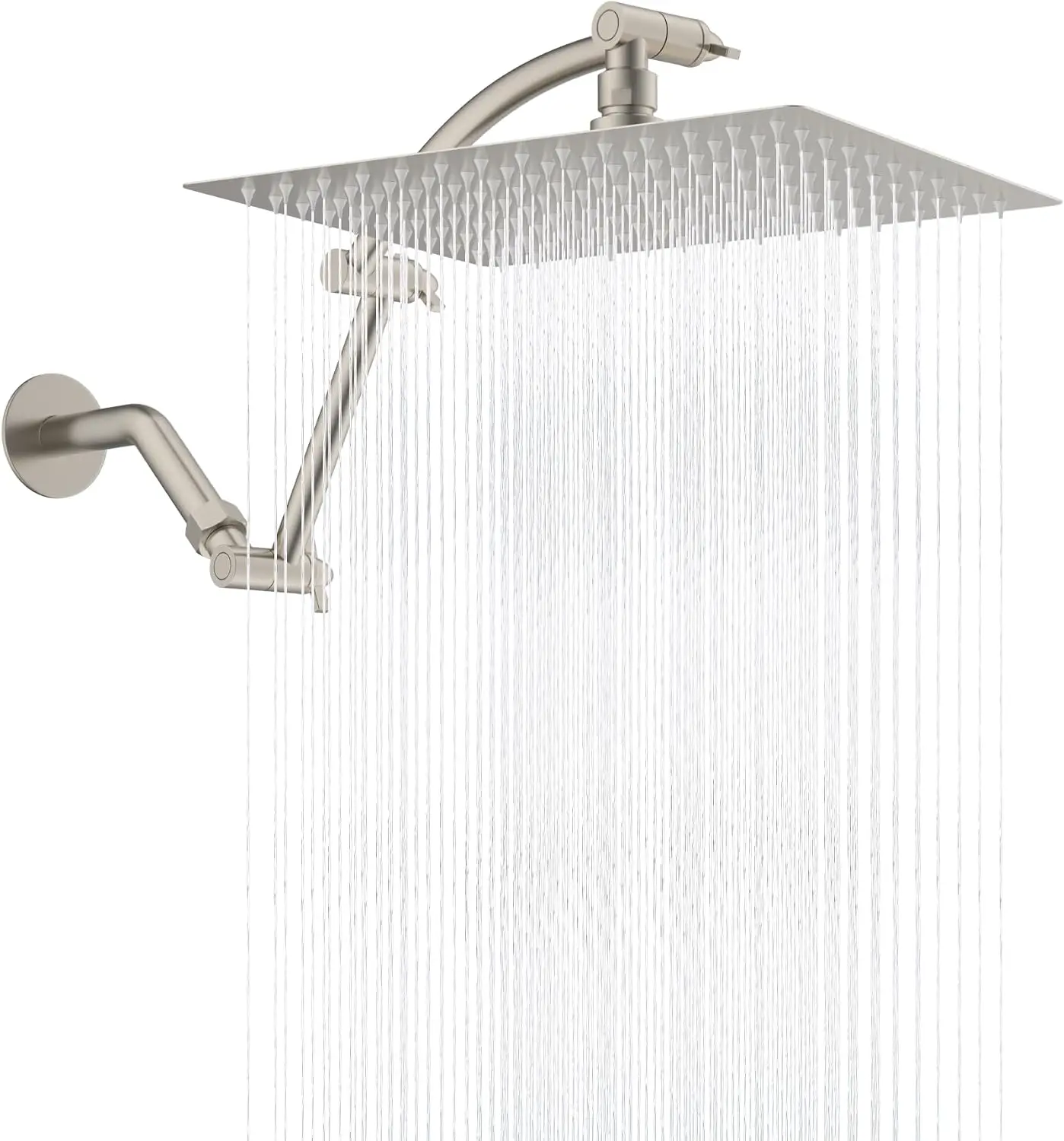 All Metal cUPC Certified Rain Shower Head, 12'' High Pressure Rainfall Showerhead with 16'' Extension Arm, Brushed Nickel
All Metal cUPC Certified Rain Shower Head, 12'' High Pressure Rainfall Showerhead with 16'' Extension Arm, Brushed Nickel
