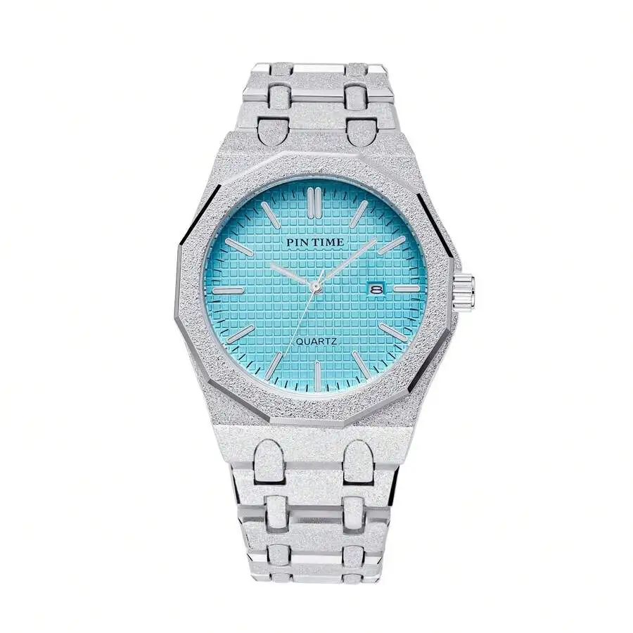 1pc Men's Octagonal Stainless Steel Watch With Bar Markers And Metal Band, Waterproof, With Calendar, Business/Casual Quartz
1pc Men's Octagonal Stainless Steel Watch With Bar Markers And Metal Band, Waterproof, With Calendar, Business/Casual Quartz