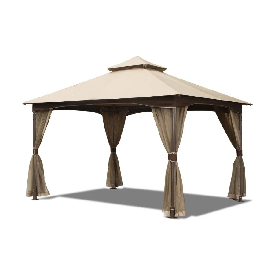 10'x13' Gazebo Outdoor Gazebo with Mosquito Netting Metal Frame Double Roof Soft Top Patio Gazebo Canopy Tent for Deck Backyard
10'x13' Gazebo Outdoor Gazebo with Mosquito Netting Metal Frame Double Roof Soft Top Patio Gazebo Canopy Tent for Deck Backyard