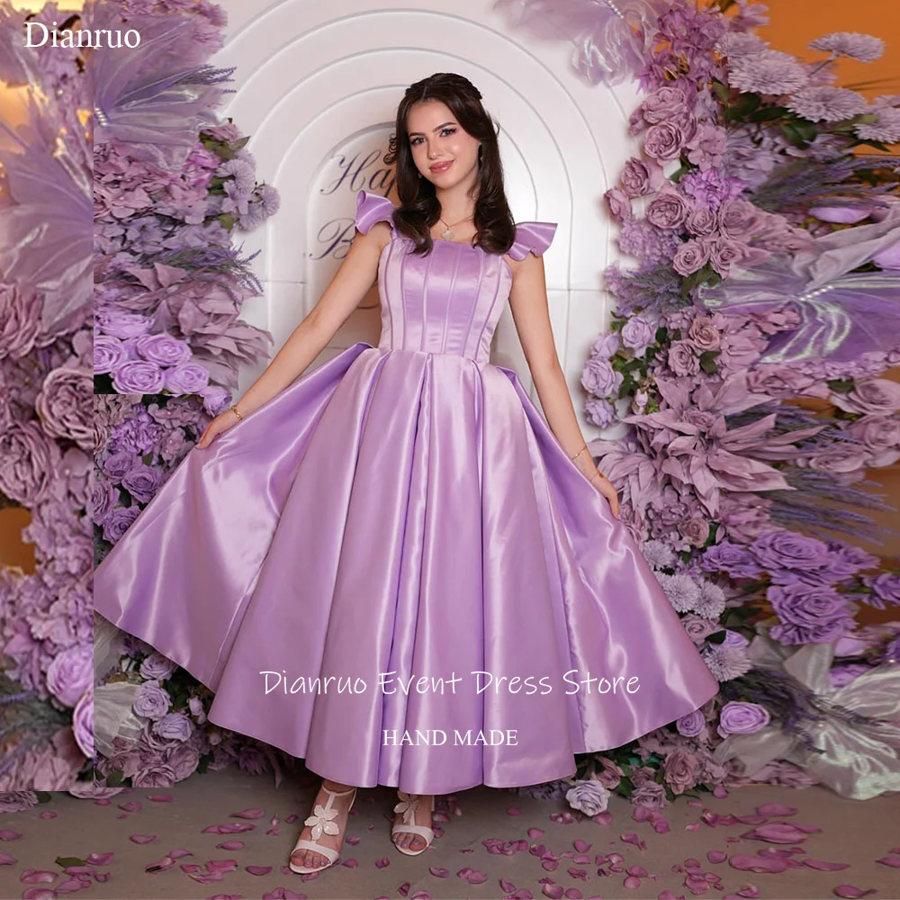 Dianruo Square Collar Smooth Evening Dresses Butterfly Sleeves Robe De Soirée Femme Vintage Party Frocks For Woman Customized
Dianruo Square Collar Smooth Evening Dresses Butterfly Sleeves Robe De Soirée Femme Vintage Party Frocks For Woman Customized