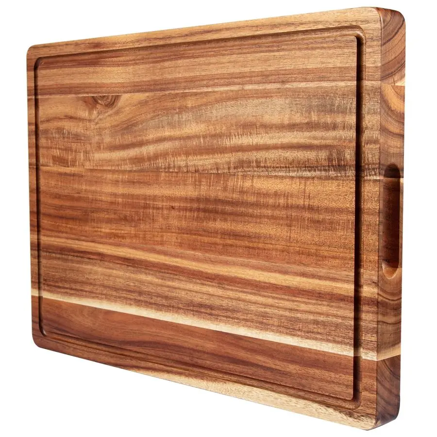Большая разделочная доска из акации толщиной 1,5 дюйма, двусторонняя деревянная доска для кухни, доска для мясных закусок, сырная доска с...
Большая разделочная доска из акации толщиной 1,5 дюйма, двусторонняя деревянная доска для кухни, доска для мясных закусок, сырная доска с...