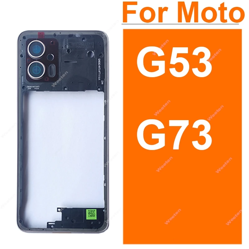 Для Motorola Moto G53 G73 Средняя рамка без рамки объектива Без боковой кнопки Крышка панели Гибкий кабель Средний корпус Детали рамки
Для Motorola Moto G53 G73 Средняя рамка без рамки объектива Без боковой кнопки Крышка панели Гибкий кабель Средний корпус Детали рамки