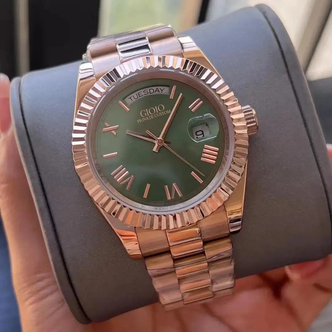 Мужские автоматические механические часы, роскошные часы из нержавеющей стали, серебристый, желтый, розовое золото, зеленый Daydate, римский циферблат, черный, белый цвет, 36 мм, 41 мм
Мужские автоматические механические часы, роскошные часы из нержавеющей стали, серебристый, желтый, розовое золото, зеленый Daydate, римский циферблат, черный, белый цвет, 36 мм, 41 мм