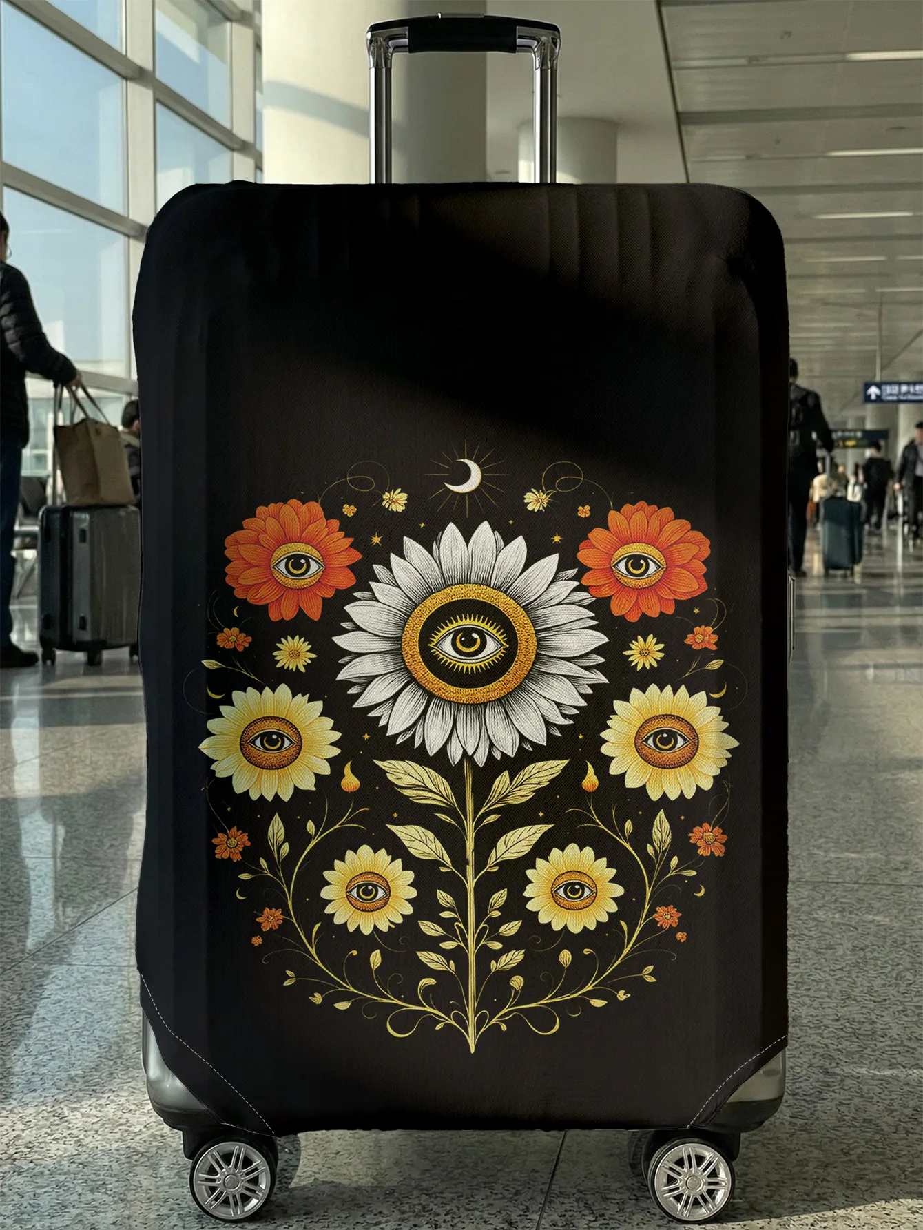 Sunflower flower printed luggage protection cover, suitable for 18-32 inch luggage covers, luggage handle gloves, travel accesso
Sunflower flower printed luggage protection cover, suitable for 18-32 inch luggage covers, luggage handle gloves, travel accesso