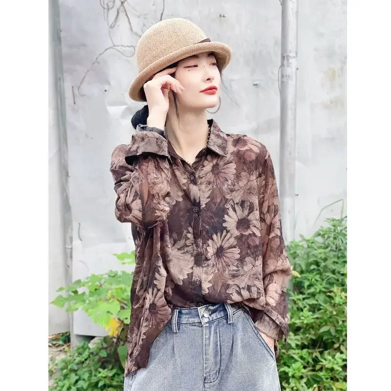 Винтажная модная однобортная блузка-кардиган с принтом, женская классическая рубашка с длинным рукавом и воротником-поло, женская рубашка 2025 ZT122
Винтажная модная однобортная блузка-кардиган с принтом, женская классическая рубашка с длинным рукавом и воротником-поло, женская рубашка 2025 ZT122