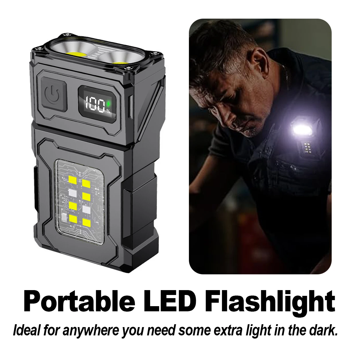Маленький фонарик Led Cob на 180° может вращаться в нескольких режимах освещения Usb Зарядка Многофункциональные лампы Портативные задние фонари Двойной источник света
Маленький фонарик Led Cob на 180° может вращаться в нескольких режимах освещения Usb Зарядка Многофункциональные лампы Портативные задние фонари Двойной источник света