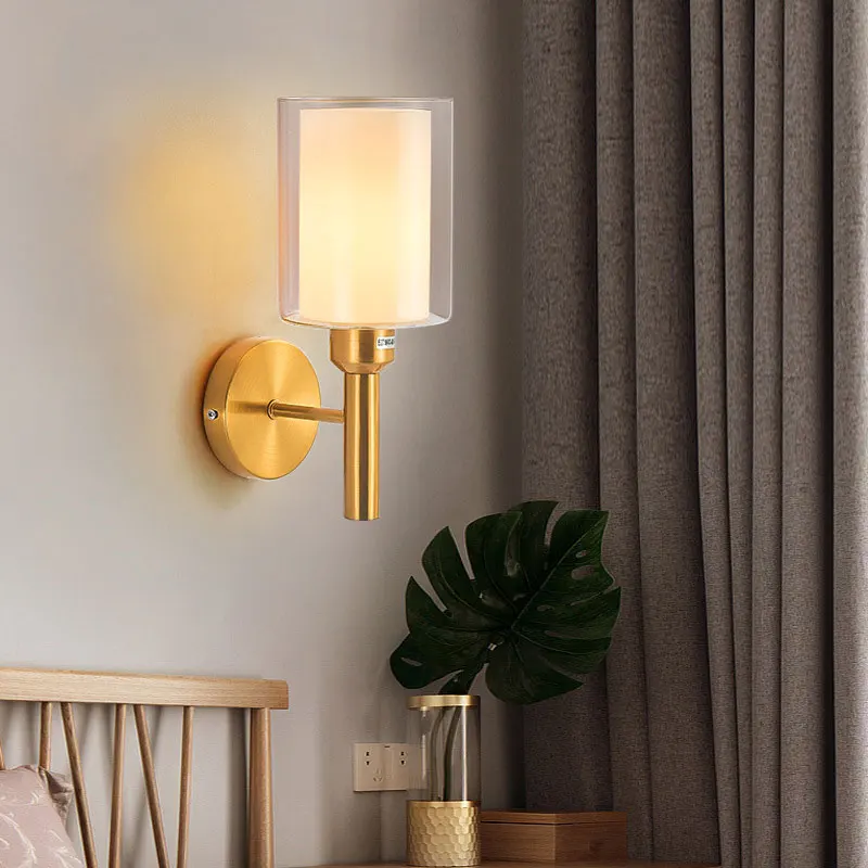 Modern Minimalist LED Wall Lamps Bedroom Bedside E27 Wall Sconce Lamp Stairs Living Room Background Wall Glass Wall Light
Modern Minimalist LED Wall Lamps Bedroom Bedside E27 Wall Sconce Lamp Stairs Living Room Background Wall Glass Wall Light