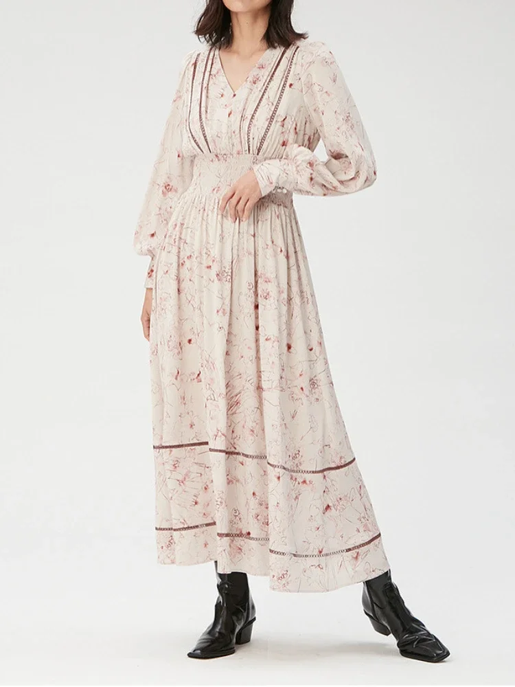 V Neck Printed Vestidos Mujer Ruched Tunic Long Sleeve Dress Elegant Slim Waist A-line Ropa Mujer 2024 Autumn Dresses Women
V Neck Printed Vestidos Mujer Ruched Tunic Long Sleeve Dress Elegant Slim Waist A-line Ropa Mujer 2024 Autumn Dresses Women