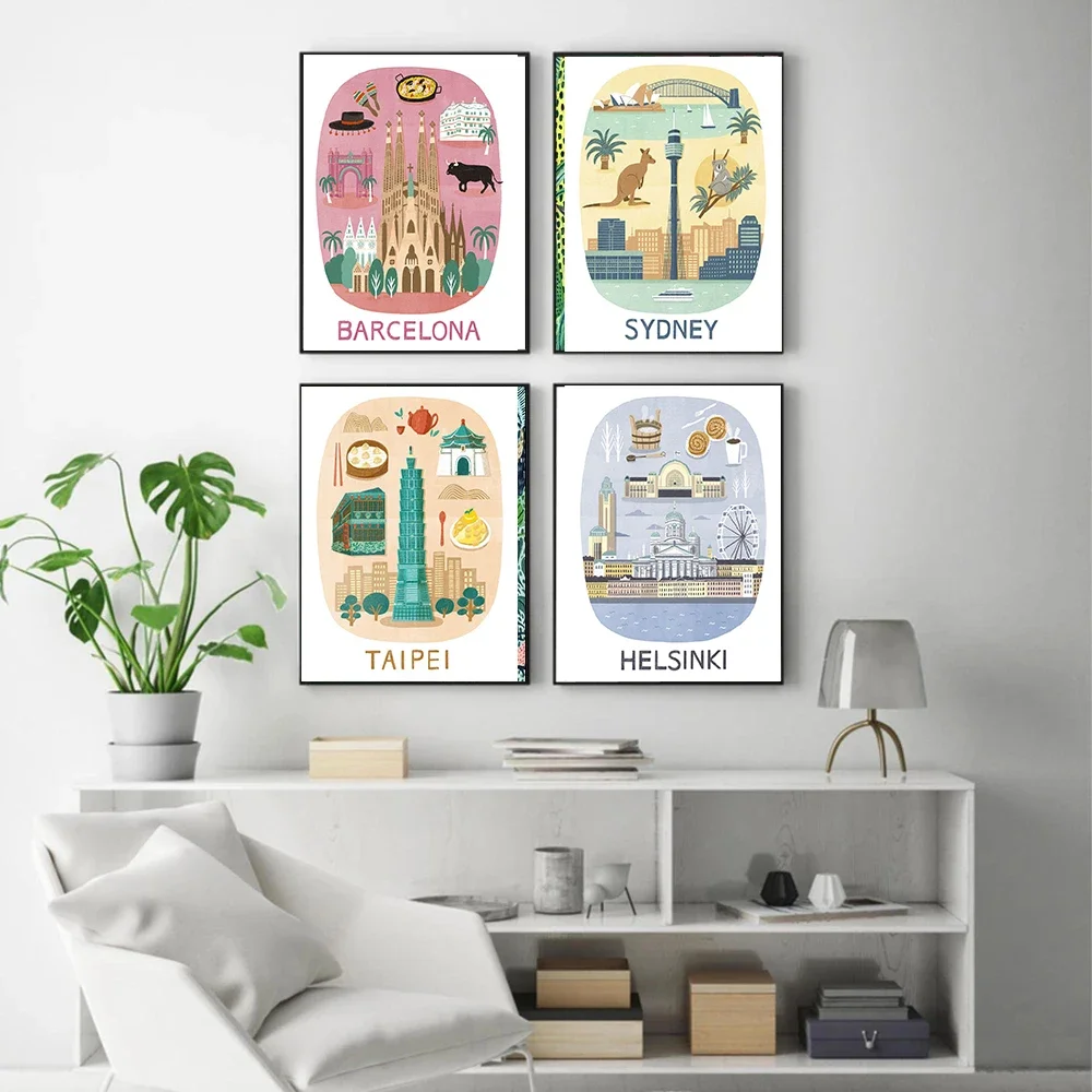 Hd Print Vintage Art Painting Cartoon Sydney Retro Posters and Prints Travel Cities Landscape Wall Art Picture Bedroom Home Deco
Hd Print Vintage Art Painting Cartoon Sydney Retro Posters and Prints Travel Cities Landscape Wall Art Picture Bedroom Home Deco