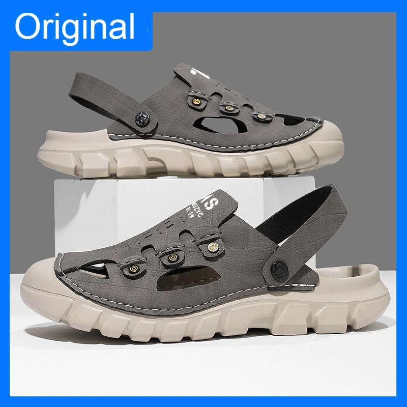 Men Sandals Outdoor Casual Comfortable Soft PU Leather Beach Slippers Youth Quick Drying Anti Odor Hollow Out Summer New Sandals
Men Sandals Outdoor Casual Comfortable Soft PU Leather Beach Slippers Youth Quick Drying Anti Odor Hollow Out Summer New Sandals