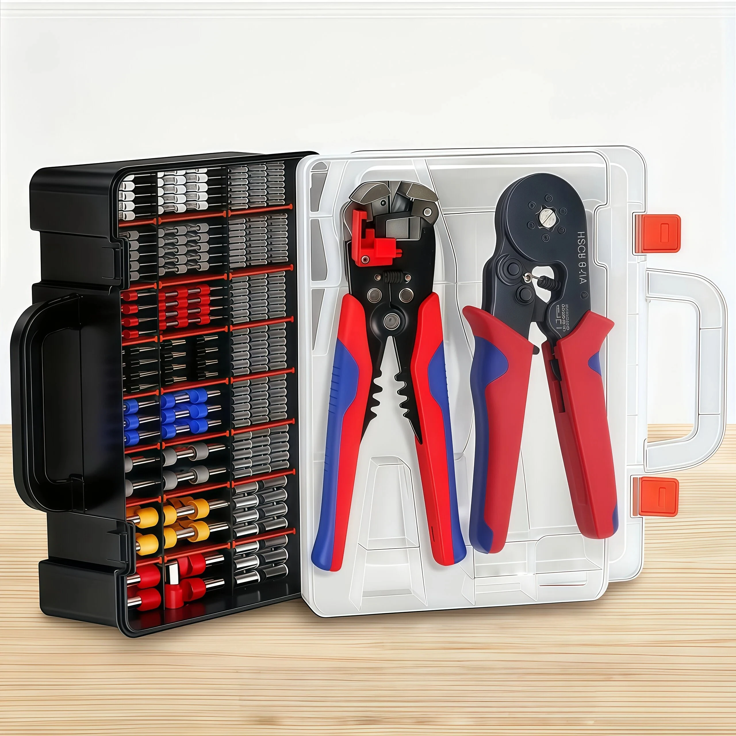 466PCS Crimping Tool Kit: HSC8 6-6A Crimper, Stripper, 300 VE Terminals, 164 Heat Shrink Tubes, AWG 23-10 for Electrical Use
466PCS Crimping Tool Kit: HSC8 6-6A Crimper, Stripper, 300 VE Terminals, 164 Heat Shrink Tubes, AWG 23-10 for Electrical Use