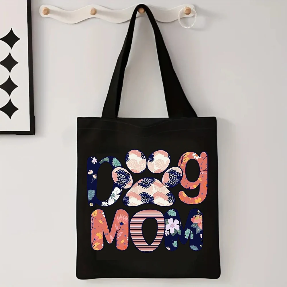 Cat Mom Leopard Paw Print Black Canvas Tote Bag, Women Shoulder Bag, Pet Owner Handbag for Casual and Trendy Outfits
Cat Mom Leopard Paw Print Black Canvas Tote Bag, Women Shoulder Bag, Pet Owner Handbag for Casual and Trendy Outfits