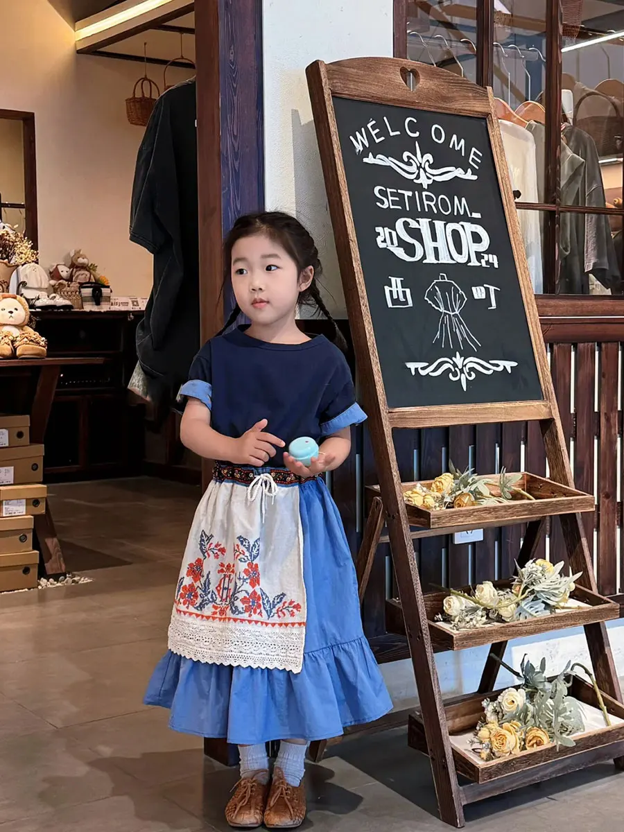 Girls Summer Dress Thin Baby Cute Fashionable Mid-Length Skirt Casual Style Short Sleeve round Neck Soft Fabric Children's Cl...
Girls Summer Dress Thin Baby Cute Fashionable Mid-Length Skirt Casual Style Short Sleeve round Neck Soft Fabric Children's Cl...