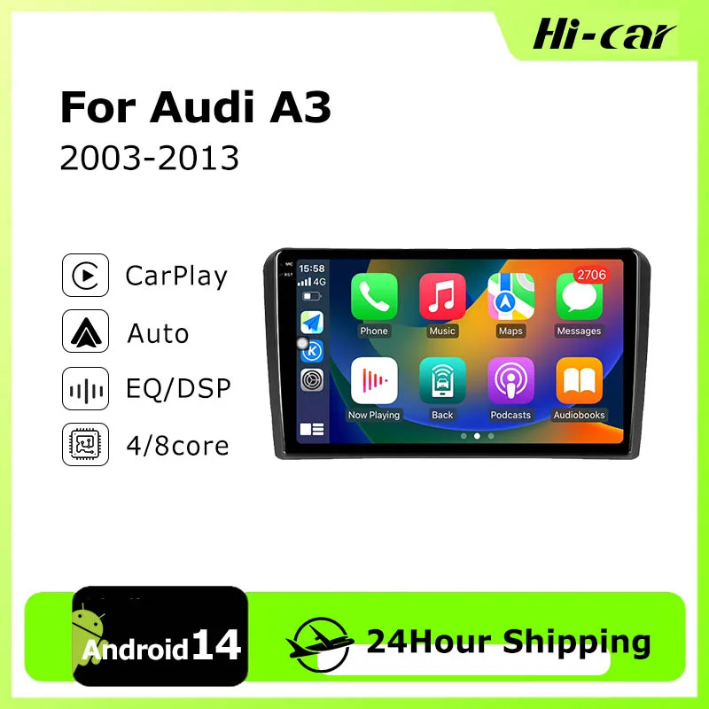 Для Audi A3 8P 2003-2013 2Din Android Auto Автомобильный радиоприемник Android14 Мультимедийный плеер GPS-навигация WIFI Carplay Стерео головное устройство
Для Audi A3 8P 2003-2013 2Din Android Auto Автомобильный радиоприемник Android14 Мультимедийный плеер GPS-навигация WIFI Carplay Стерео головное устройство