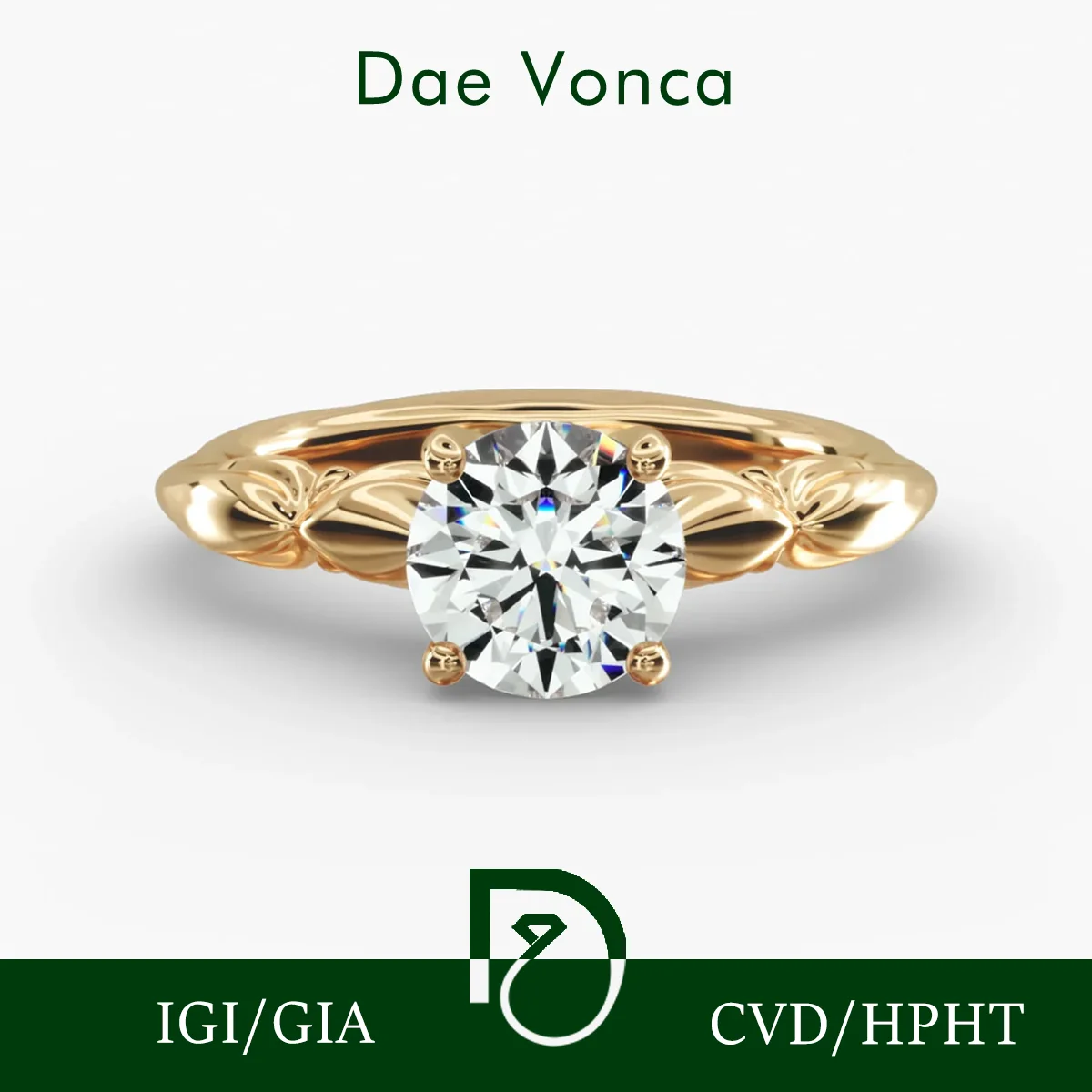 Vintage Style Diamond Wedding Ring 14K 18K Yellow Gold Solitaire Lab Grown Diamond Engraving Art Rings For Women
Vintage Style Diamond Wedding Ring 14K 18K Yellow Gold Solitaire Lab Grown Diamond Engraving Art Rings For Women