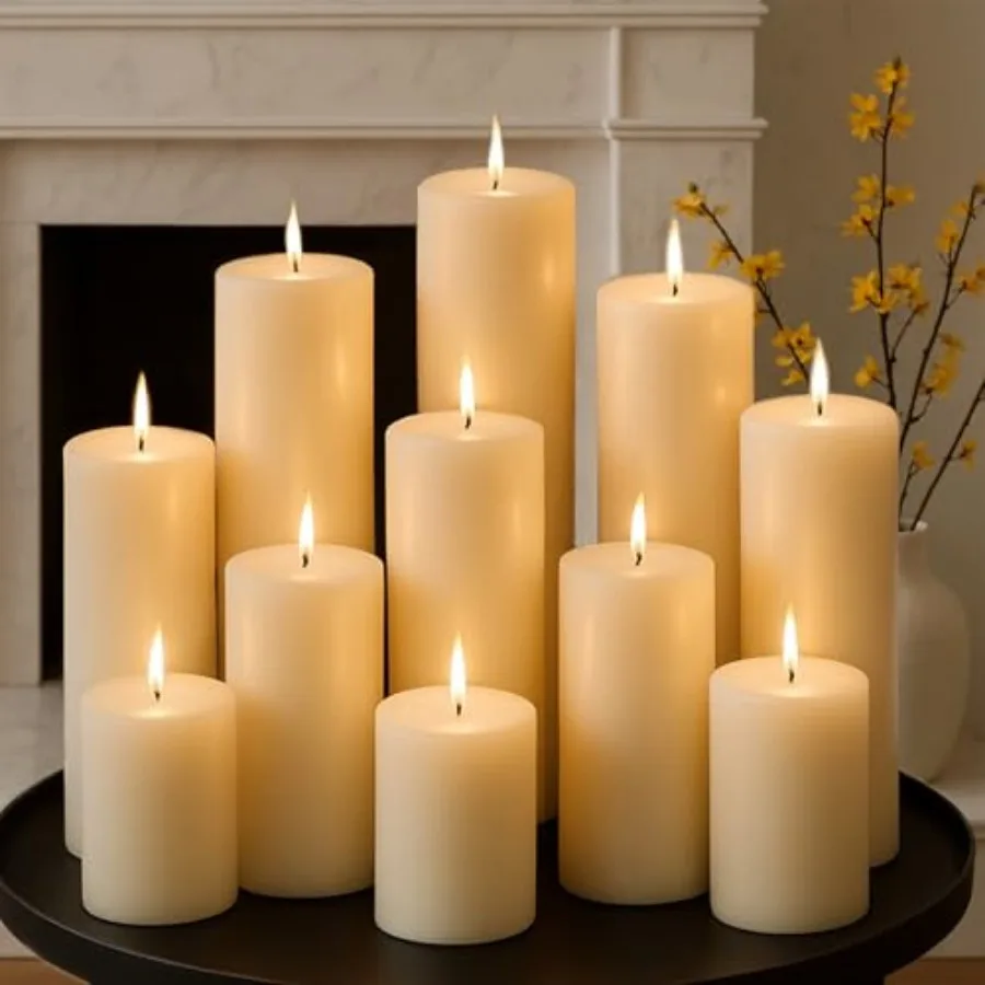 Pillar Candles Set, 12 Packs, 2.8 in x 4, 6, 8 Inch Assorted Size Unscented Pillar Candles Bulk for Home Decor, Long Burning Ca
Pillar Candles Set, 12 Packs, 2.8 in x 4, 6, 8 Inch Assorted Size Unscented Pillar Candles Bulk for Home Decor, Long Burning Ca