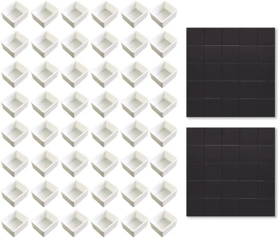 48 Empty Watercolor Half Pans with Magnetic Stripe - DIY Paint Kit for Metal Tins, Travel Art Supplies
48 Empty Watercolor Half Pans with Magnetic Stripe - DIY Paint Kit for Metal Tins, Travel Art Supplies