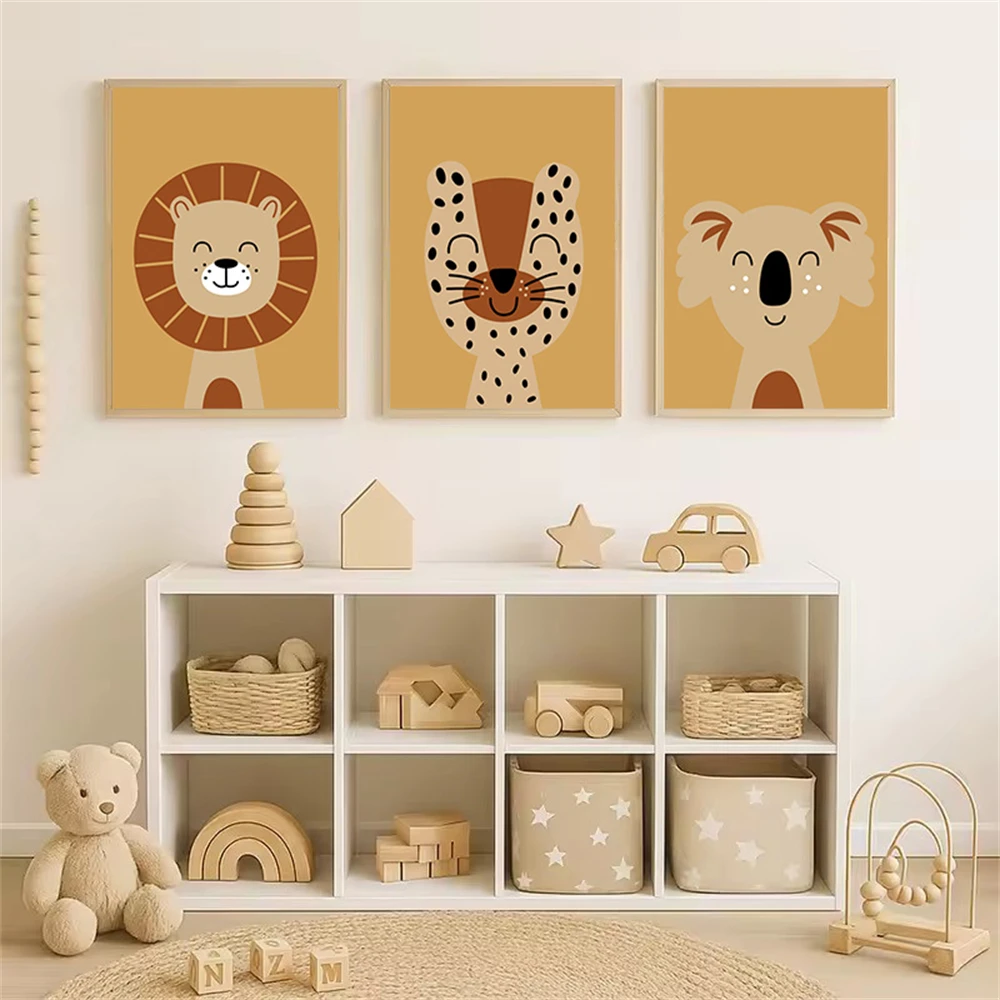 Cartoon Cute Animals Illustration Canvas Painting Koala Leopard Lion Wall Art Poster Nursery Print Pictures Baby Kids Room Decor
Cartoon Cute Animals Illustration Canvas Painting Koala Leopard Lion Wall Art Poster Nursery Print Pictures Baby Kids Room Decor