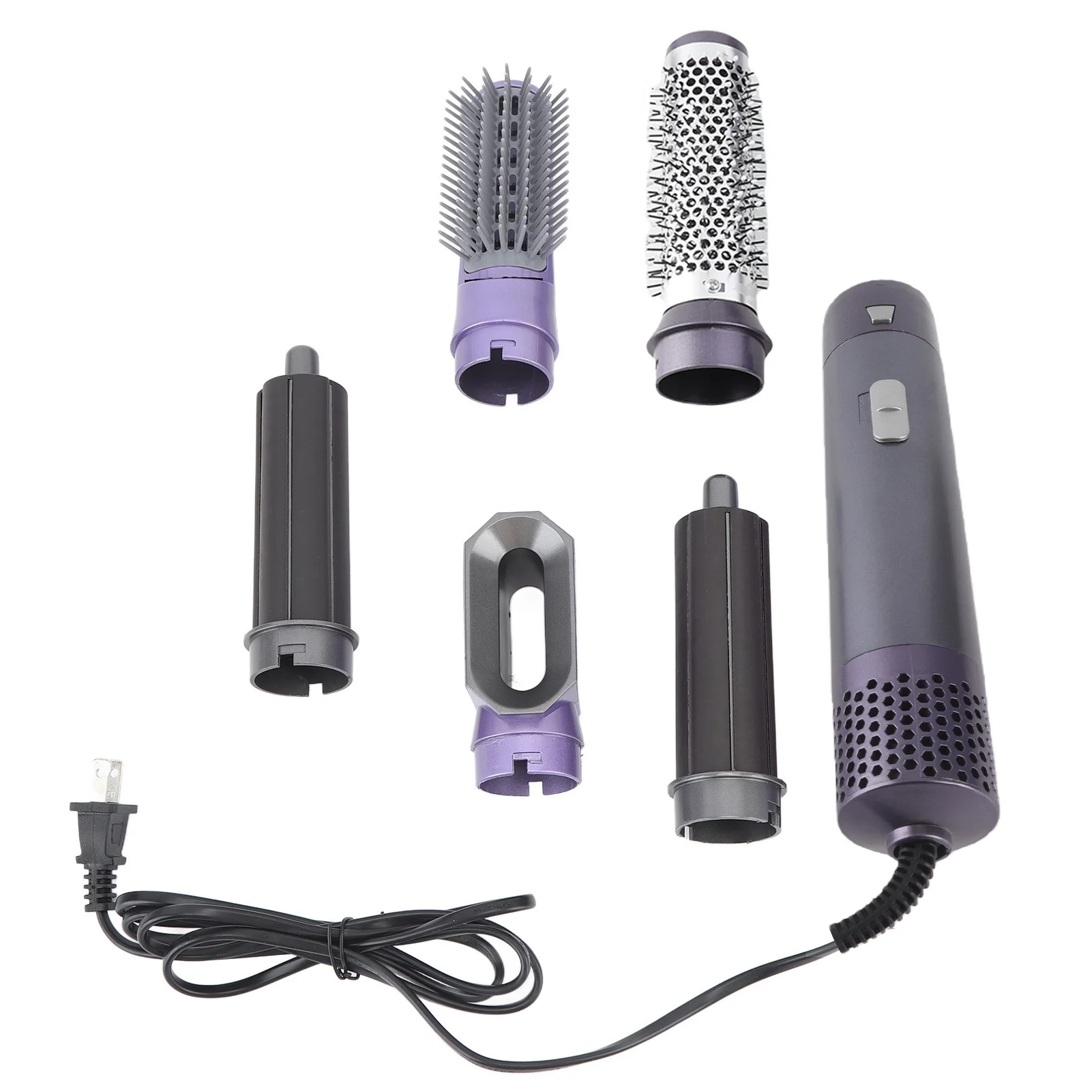 5 in 1 Hot Air Brush Set Multifunctional Hair Styling Dryer for Straight Curly Hair Purple
5 in 1 Hot Air Brush Set Multifunctional Hair Styling Dryer for Straight Curly Hair Purple