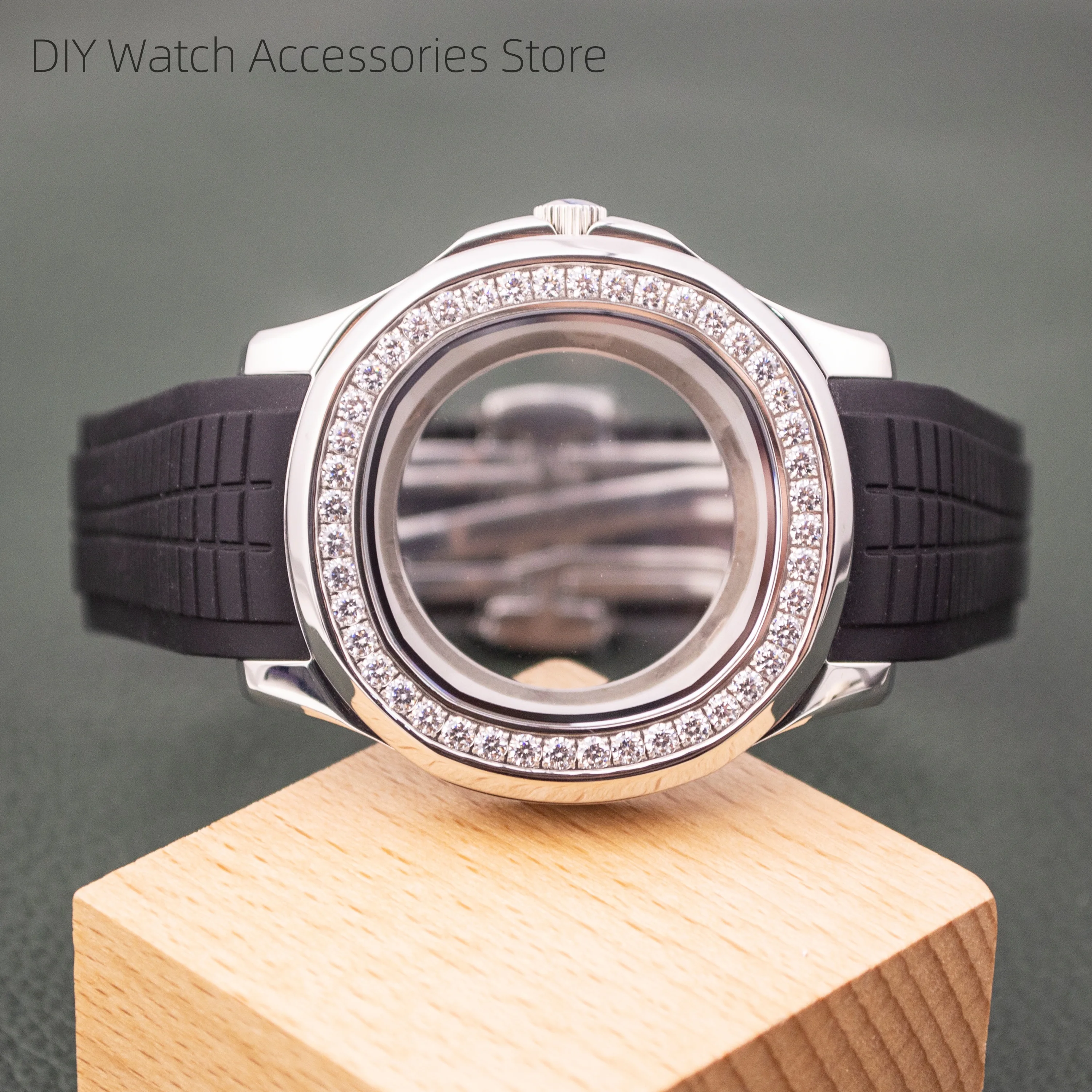 NH35 Case Diamonds Watchcase Rubber Bracelet Sapphire Glass Stainless Steel Watch Case for Nautilus AQUANAUT NH35 Movement Parts
NH35 Case Diamonds Watchcase Rubber Bracelet Sapphire Glass Stainless Steel Watch Case for Nautilus AQUANAUT NH35 Movement Parts