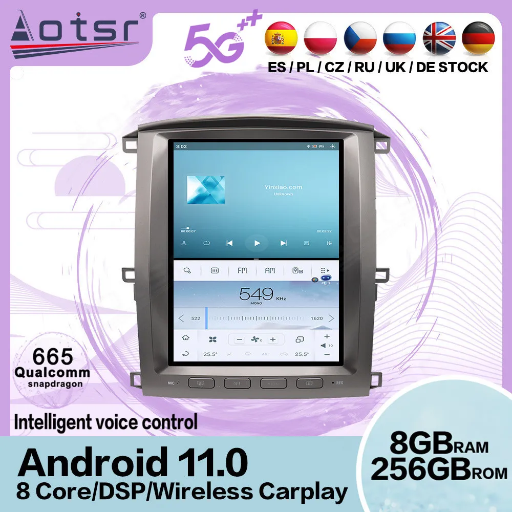 Стереопроигрыватель с экраном Tesla Android 11 для Toyota Land Cruiser 100 LC100 Lexus LX470 2002 2003 2004 2005 2006 2007 Navi, головное устройство
Стереопроигрыватель с экраном Tesla Android 11 для Toyota Land Cruiser 100 LC100 Lexus LX470 2002 2003 2004 2005 2006 2007 Navi, головное устройство