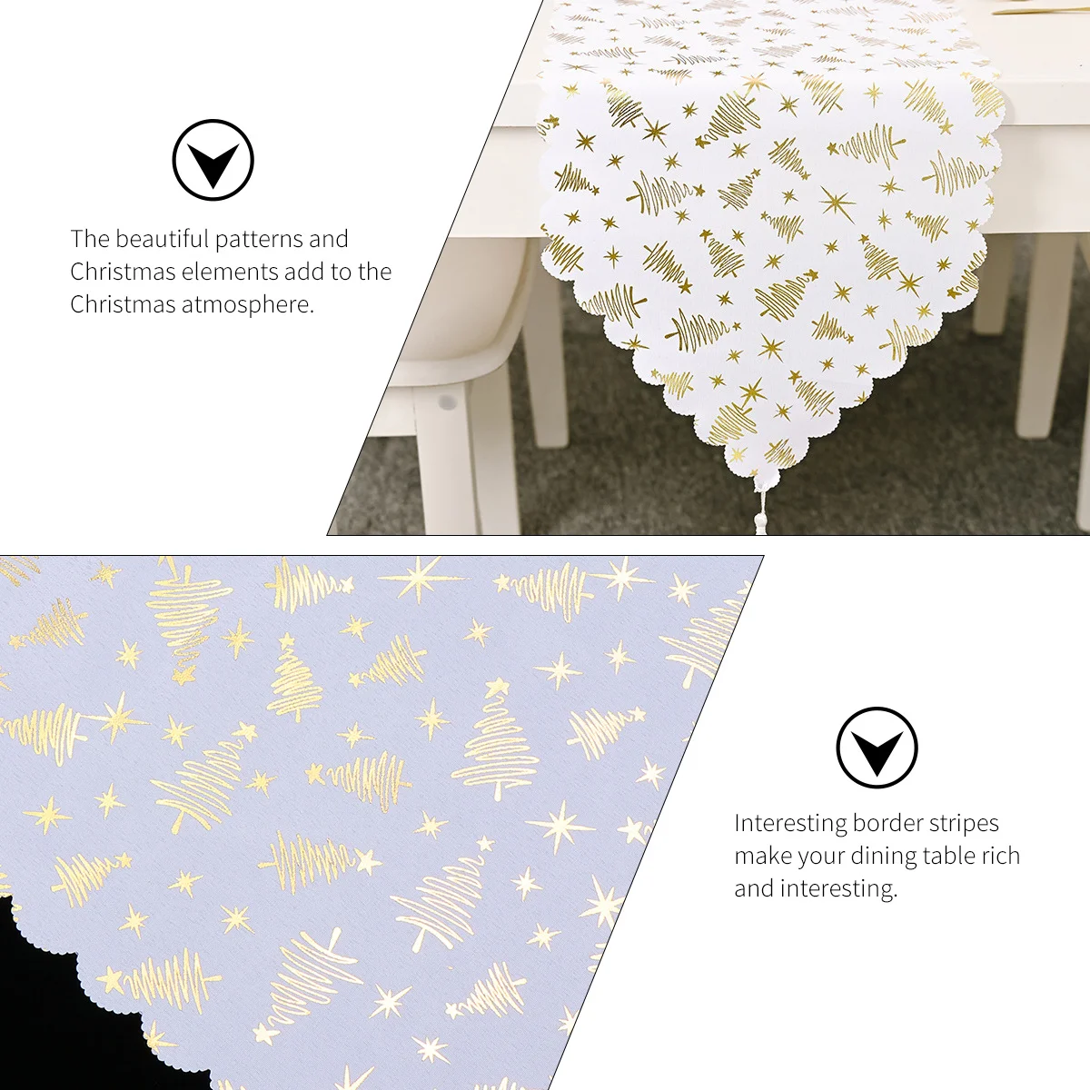 1pc Gold Foil Christmas Tree Table Runner Foldable Lightweight Holiday Decor For Kitchen Party Xmas Tablecloth Place Mat
1pc Gold Foil Christmas Tree Table Runner Foldable Lightweight Holiday Decor For Kitchen Party Xmas Tablecloth Place Mat