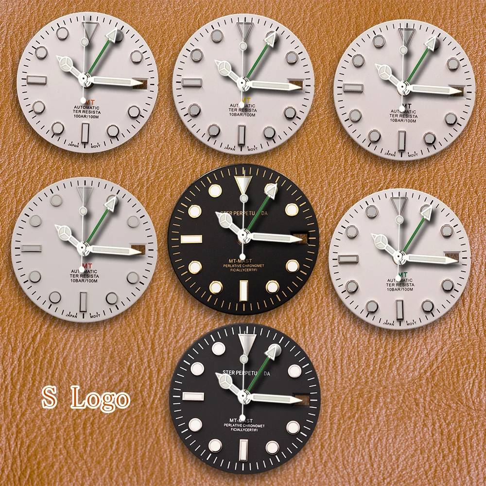 S Logo Dial 28.5mm White NH34 New GMT Matte Dial Fit NH34 Movement Green Luminous Watch Modification Accessories
S Logo Dial 28.5mm White NH34 New GMT Matte Dial Fit NH34 Movement Green Luminous Watch Modification Accessories