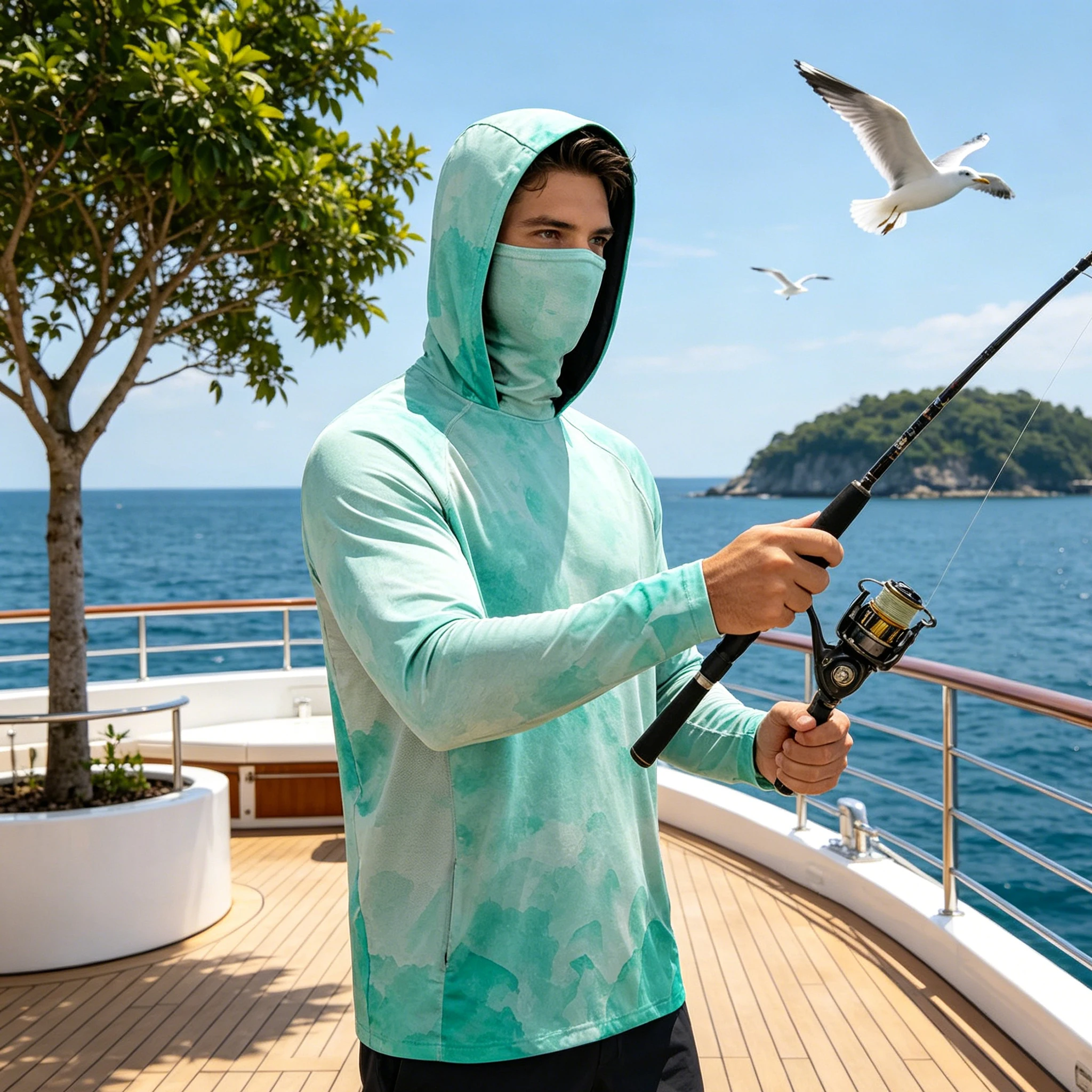 Long Sleeve Men's Fishing Hoodie With Face Mask UV Protection Breathable Quick Dry Outdoor Fishing Shirt Fishing Top Clothes
Long Sleeve Men's Fishing Hoodie With Face Mask UV Protection Breathable Quick Dry Outdoor Fishing Shirt Fishing Top Clothes