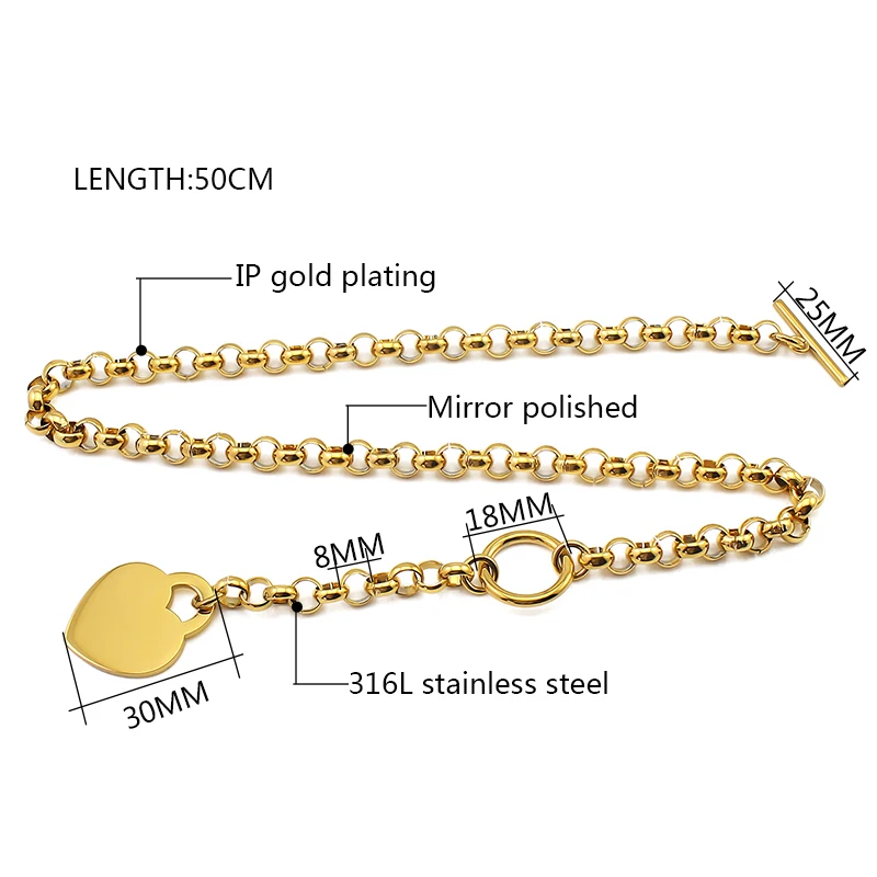 Gold Hip Hop Punk Long Necklace for Men 50cm with Heart Pendant Street Style Jewelry Circle Design gifts 
Gold Hip Hop Punk Long Necklace for Men 50cm with Heart Pendant Street Style Jewelry Circle Design gifts