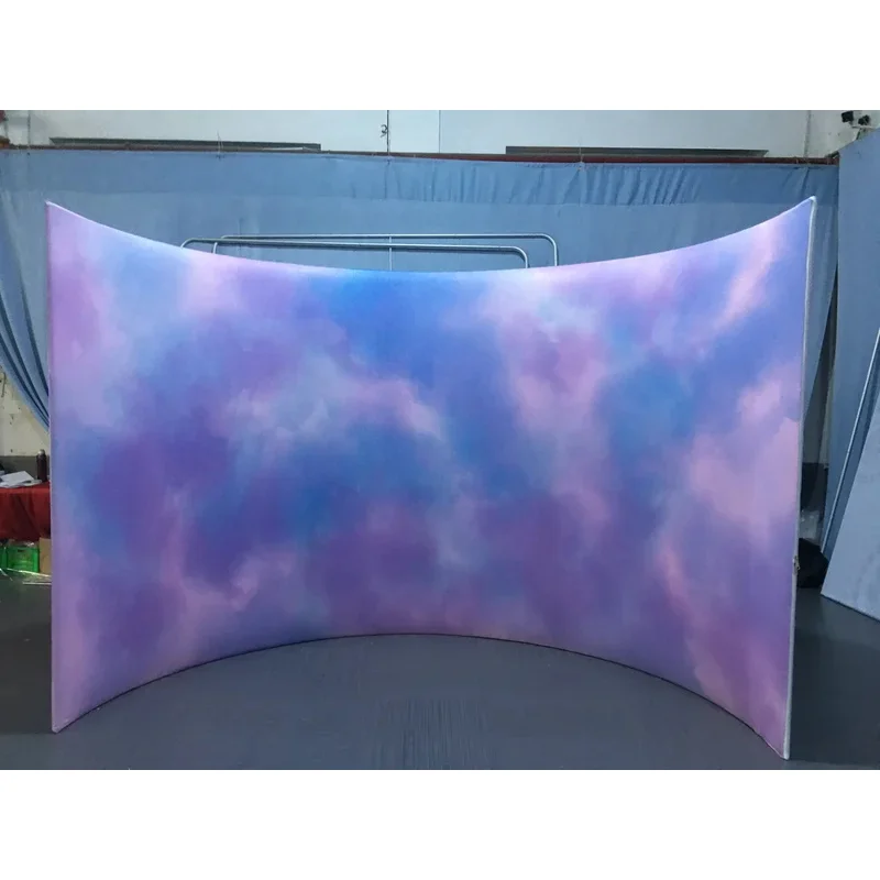 (Sea shipping) Bending tension fabric display stand with aluminum tube trade show equipment Customizable booth backdrop and medi
(Sea shipping) Bending tension fabric display stand with aluminum tube trade show equipment Customizable booth backdrop and medi