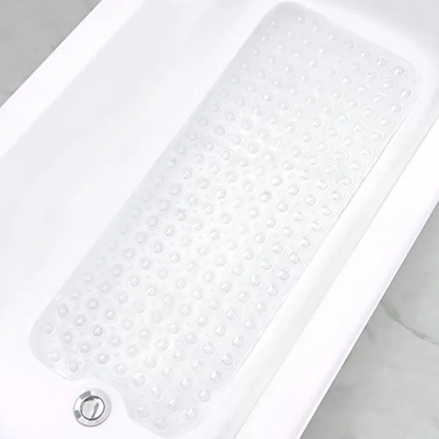 Bathtub and Shower Mats, Extra Long Non-Slip Bath Tub Mat 39 x 16 Inch, Machine Washable Bathmat with Suction Cups and Drain Ho
Bathtub and Shower Mats, Extra Long Non-Slip Bath Tub Mat 39 x 16 Inch, Machine Washable Bathmat with Suction Cups and Drain Ho
