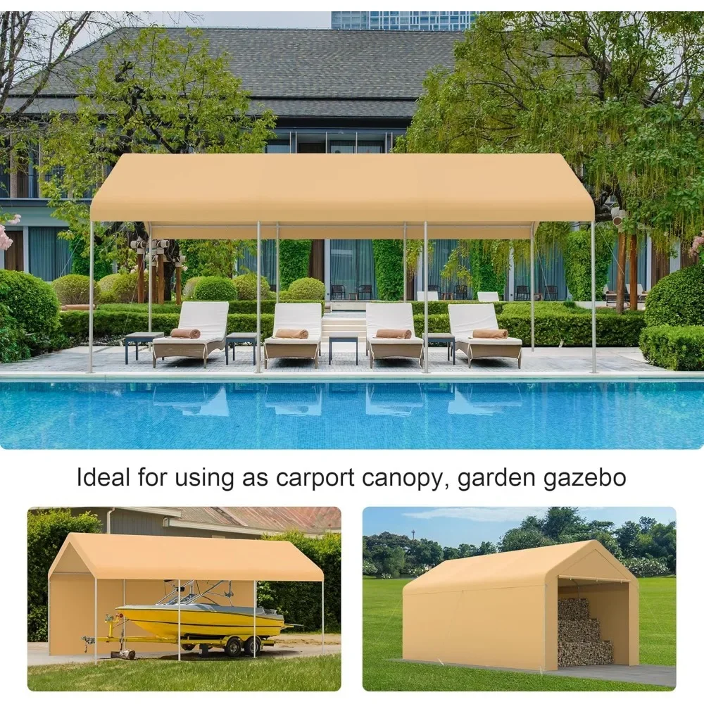 10'x20' Heavy-duty Vehicle Awning Portable Garage with Removable Side Walls and Door
10'x20' Heavy-duty Vehicle Awning Portable Garage with Removable Side Walls and Door