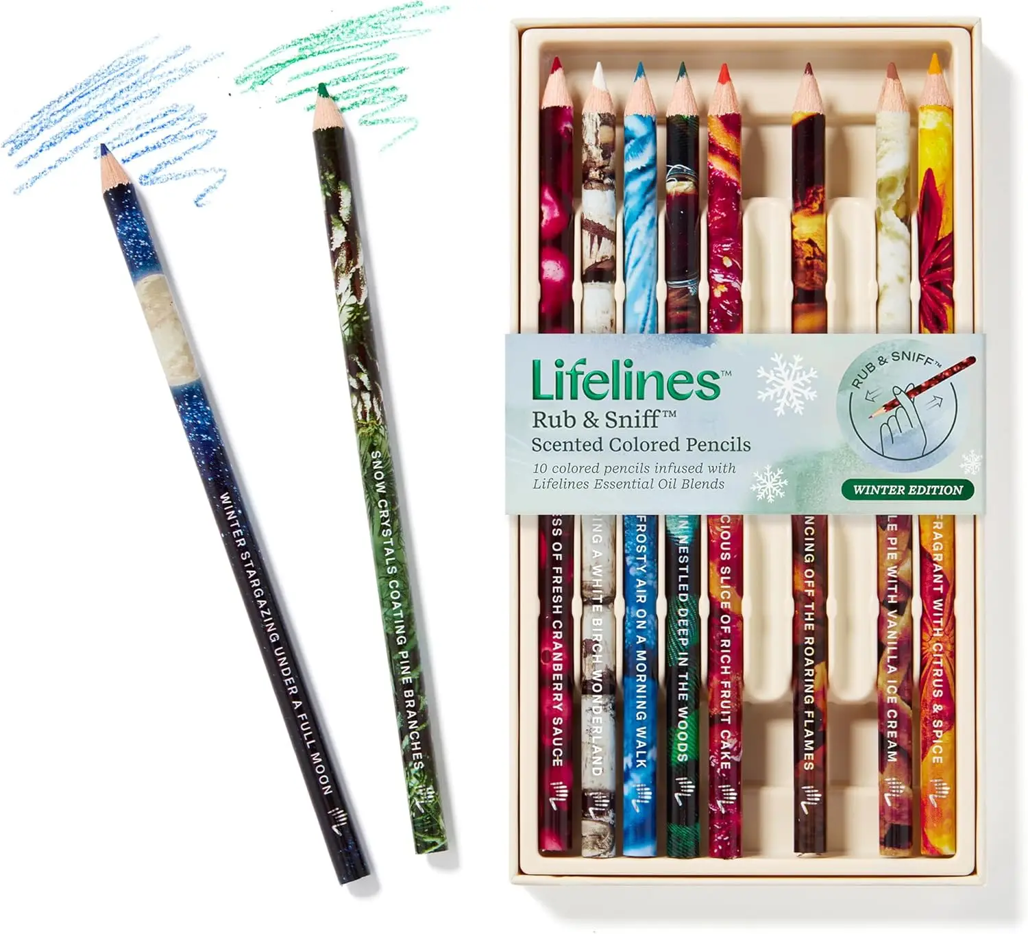 Scented Colored Pencils, 10-Pack Winter - Rub & Sniff Aromatherapy Pencils for Arts, Crafts, Coloring Books & School Supplies
Scented Colored Pencils, 10-Pack Winter - Rub & Sniff Aromatherapy Pencils for Arts, Crafts, Coloring Books & School Supplies