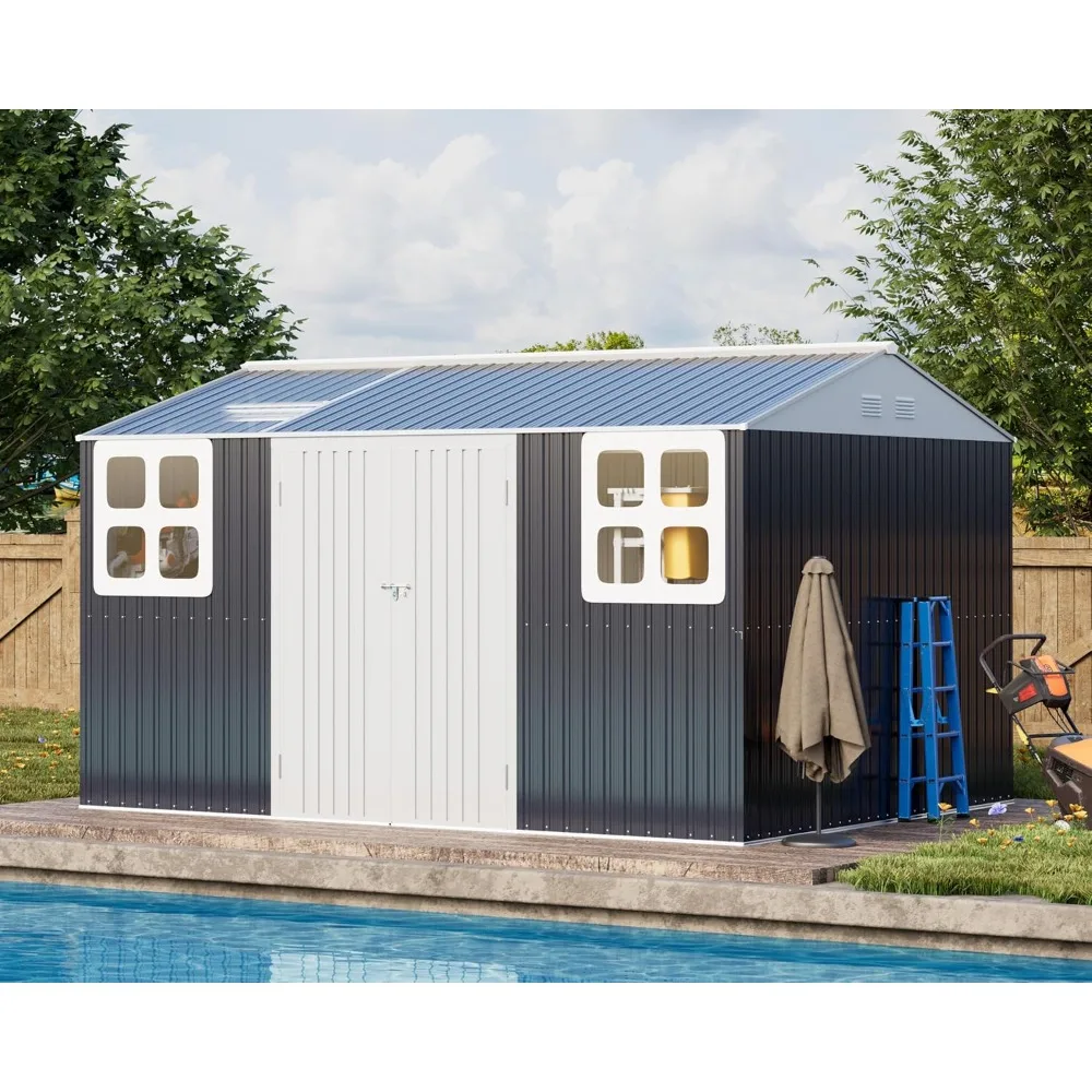12x10 FT Metal Shed with Base Frame Floor Kit | Heavy-Duty Military-Grade 20-Gauge Reinforced Frame with Powder, Customized
12x10 FT Metal Shed with Base Frame Floor Kit | Heavy-Duty Military-Grade 20-Gauge Reinforced Frame with Powder, Customized