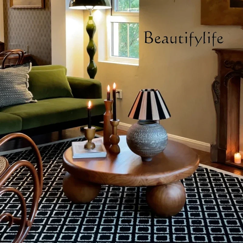 French art round coffee table medieval retro solid wood round table living room sofa creative coffee table
French art round coffee table medieval retro solid wood round table living room sofa creative coffee table