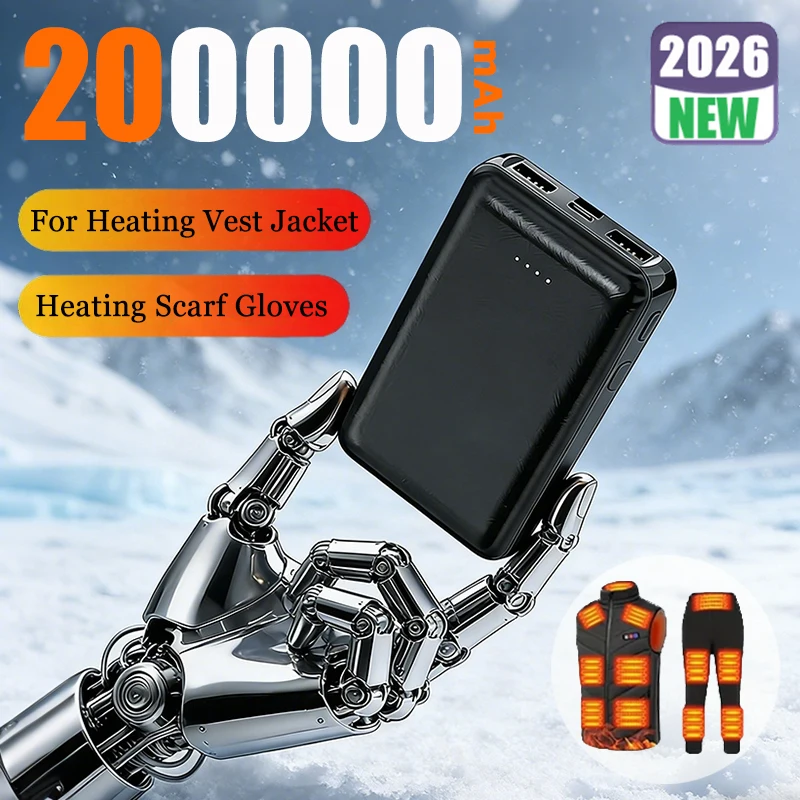 200000mAh Mini Power Bank For Fast Heating Vest Jacket Portable Ultra Thin External Battery Pack For Heating Suit Coat 2026 New
200000mAh Mini Power Bank For Fast Heating Vest Jacket Portable Ultra Thin External Battery Pack For Heating Suit Coat 2026 New