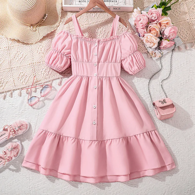 2025 New Arrival Girls Short Puff Sleeve Ruffles Pink Cute Holiday Night Party Princess Dress Custume 8-12T
2025 New Arrival Girls Short Puff Sleeve Ruffles Pink Cute Holiday Night Party Princess Dress Custume 8-12T