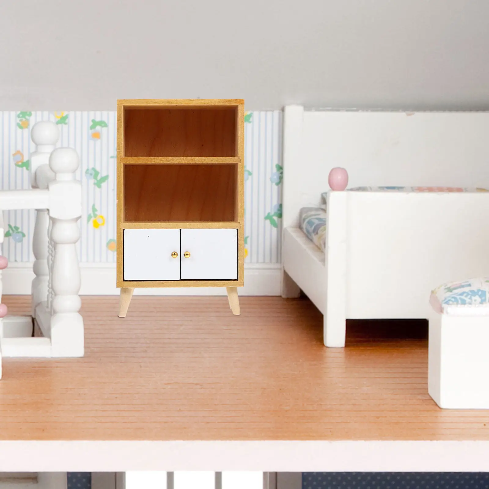 Mini Wooden Bookshelf for Dollhouse Decor Natural Texture Realistic Detail Lightweight Space Saving Kids Room Micro Scene
Mini Wooden Bookshelf for Dollhouse Decor Natural Texture Realistic Detail Lightweight Space Saving Kids Room Micro Scene