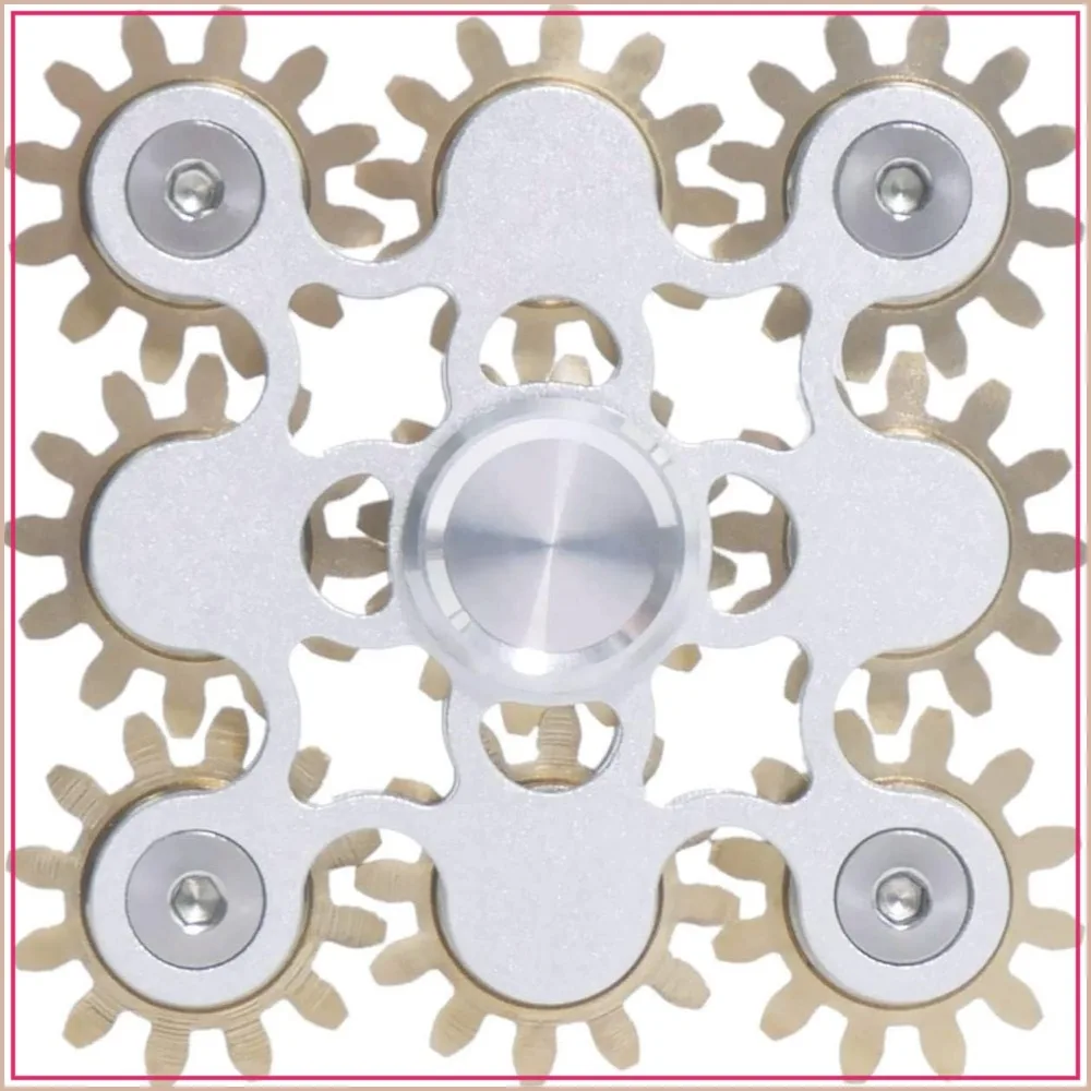 9 Gears Linkage Fidget Spinner, Smooth Metal Brass Stainless Steel with Stable Bearing, Durable Mechanics Removable Premium Toy - Silver
9 Gears Linkage Fidget Spinner, Smooth Metal Brass Stainless Steel with Stable Bearing, Durable Mechanics Removable Premium Toy - Silver